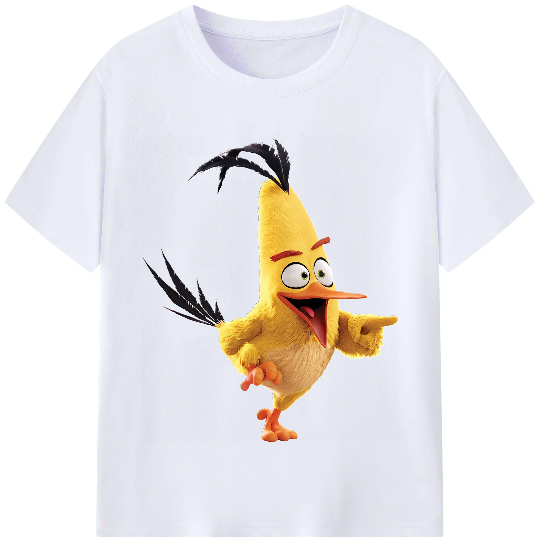 （画像用） Angry Birds アングリーバード レディースカジュアルプリントTシャツ（綿100％）