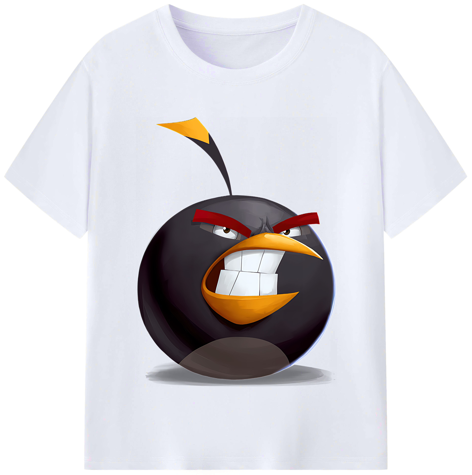 （画像用） Angry Birds アングリーバード レディースカジュアルプリントTシャツ（綿100％）
