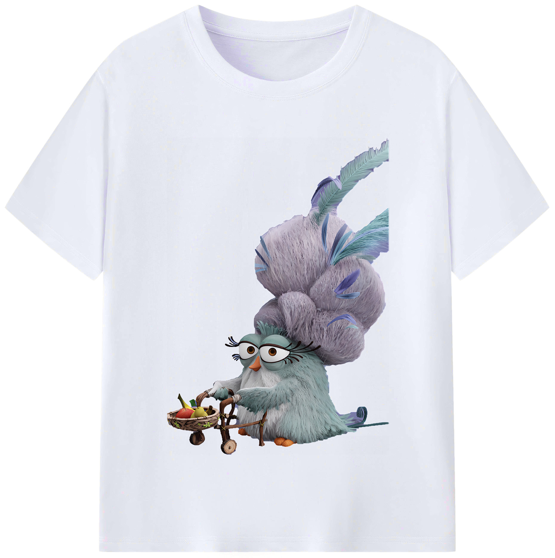 （画像用） Angry Birds アングリーバード レディースカジュアルプリントTシャツ（綿100％）