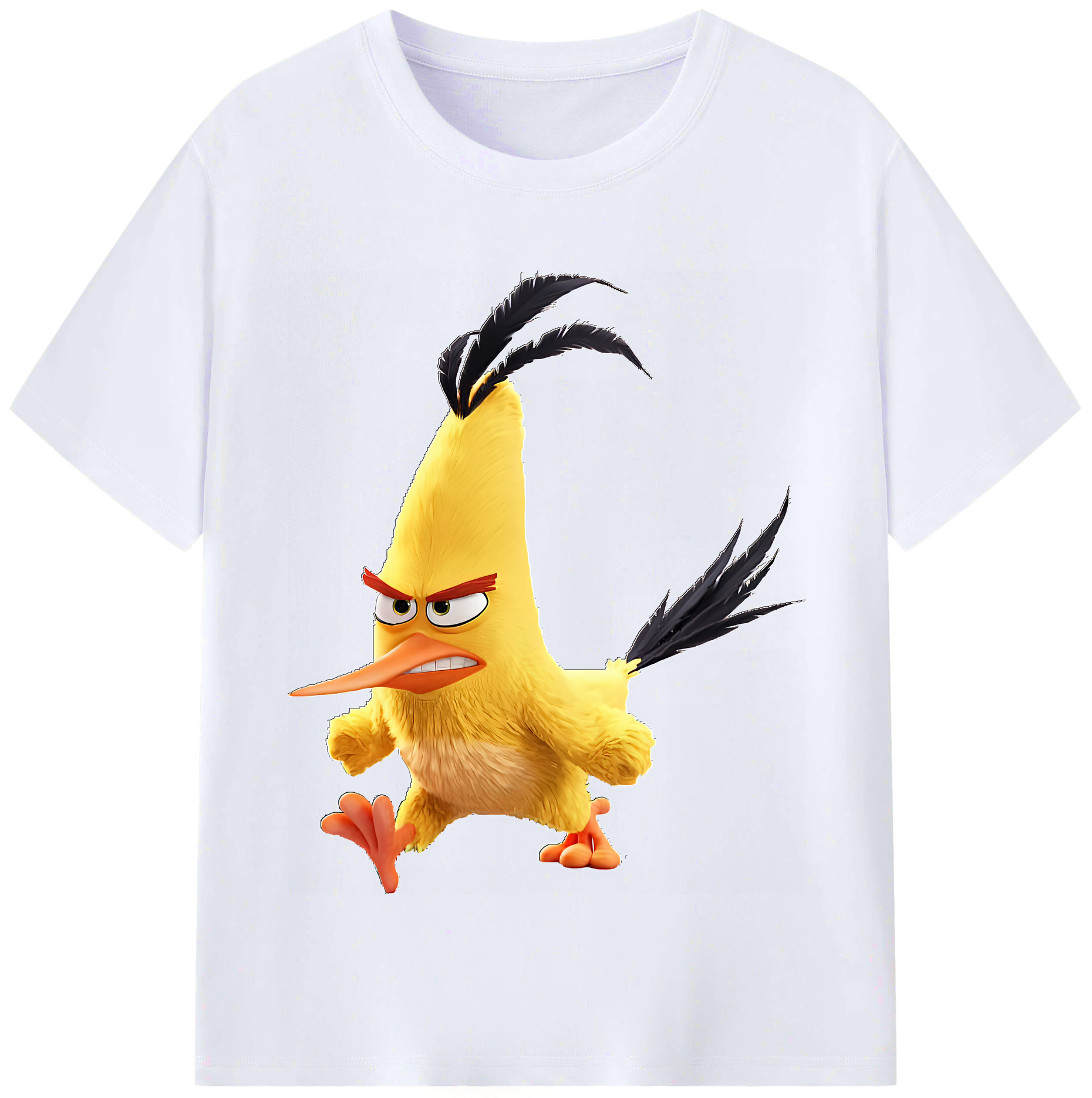 （画像用） Angry Birds アングリーバード レディースカジュアルプリントTシャツ（綿100％）