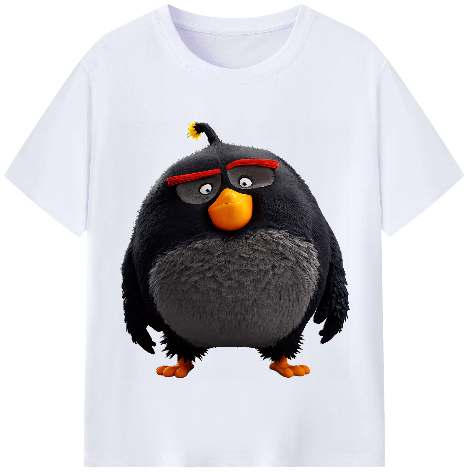 （画像用） Angry Birds アングリーバード レディースカジュアルプリントTシャツ（綿100％）