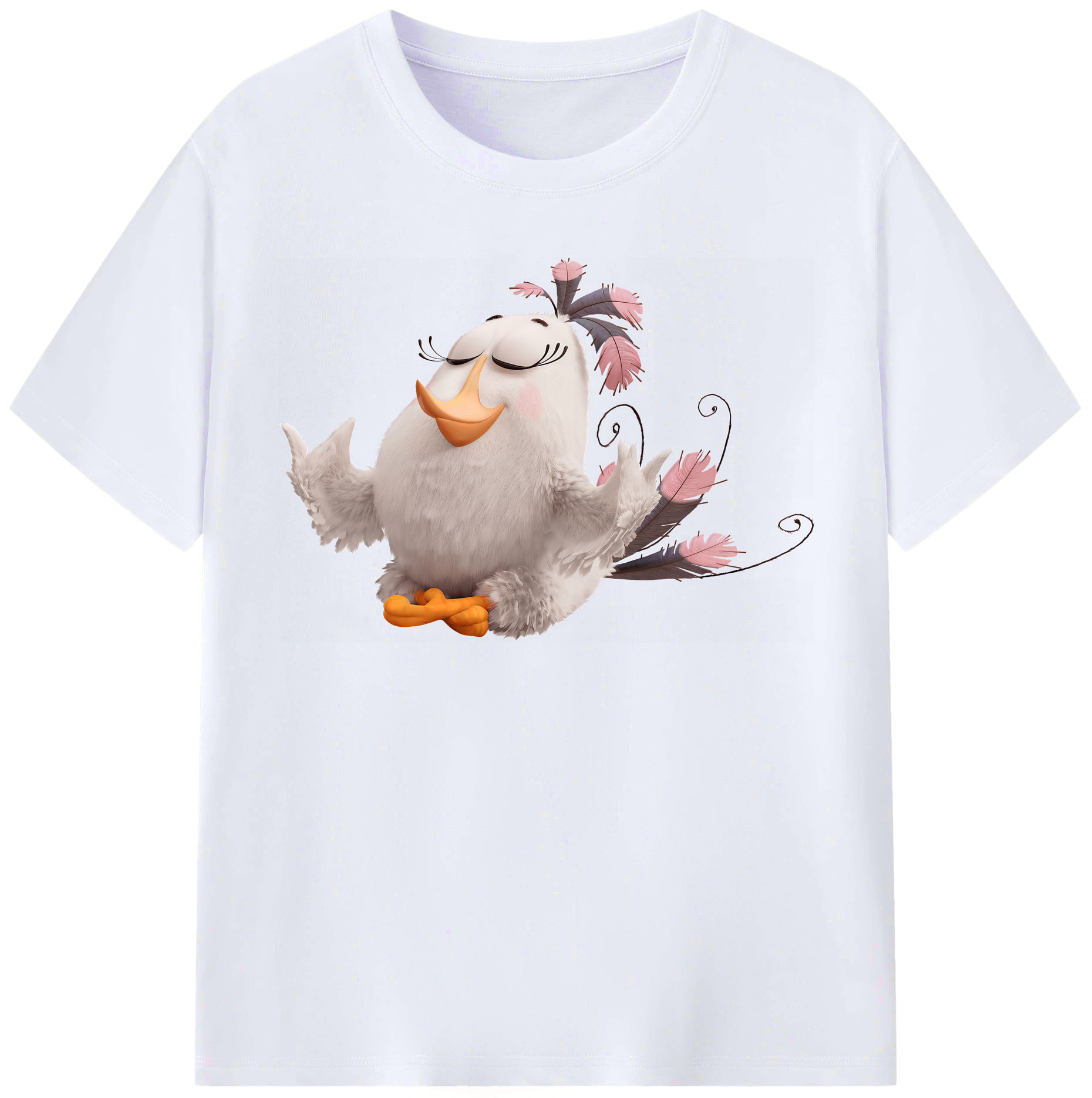 （画像用） Angry Birds アングリーバード レディースカジュアルプリントTシャツ（綿100％）