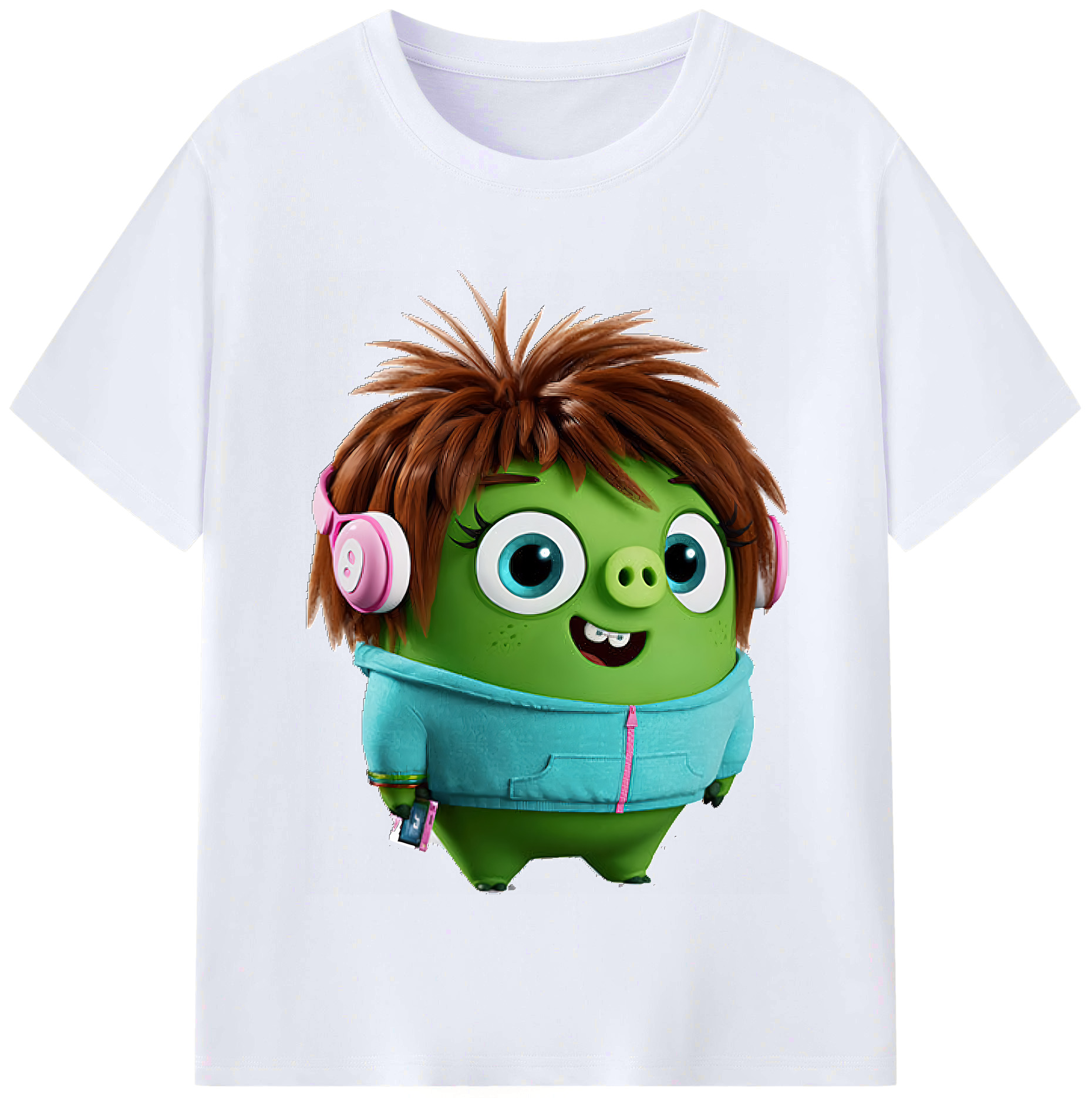 （画像用） Angry Birds アングリーバード レディースカジュアルプリントTシャツ（綿100％）