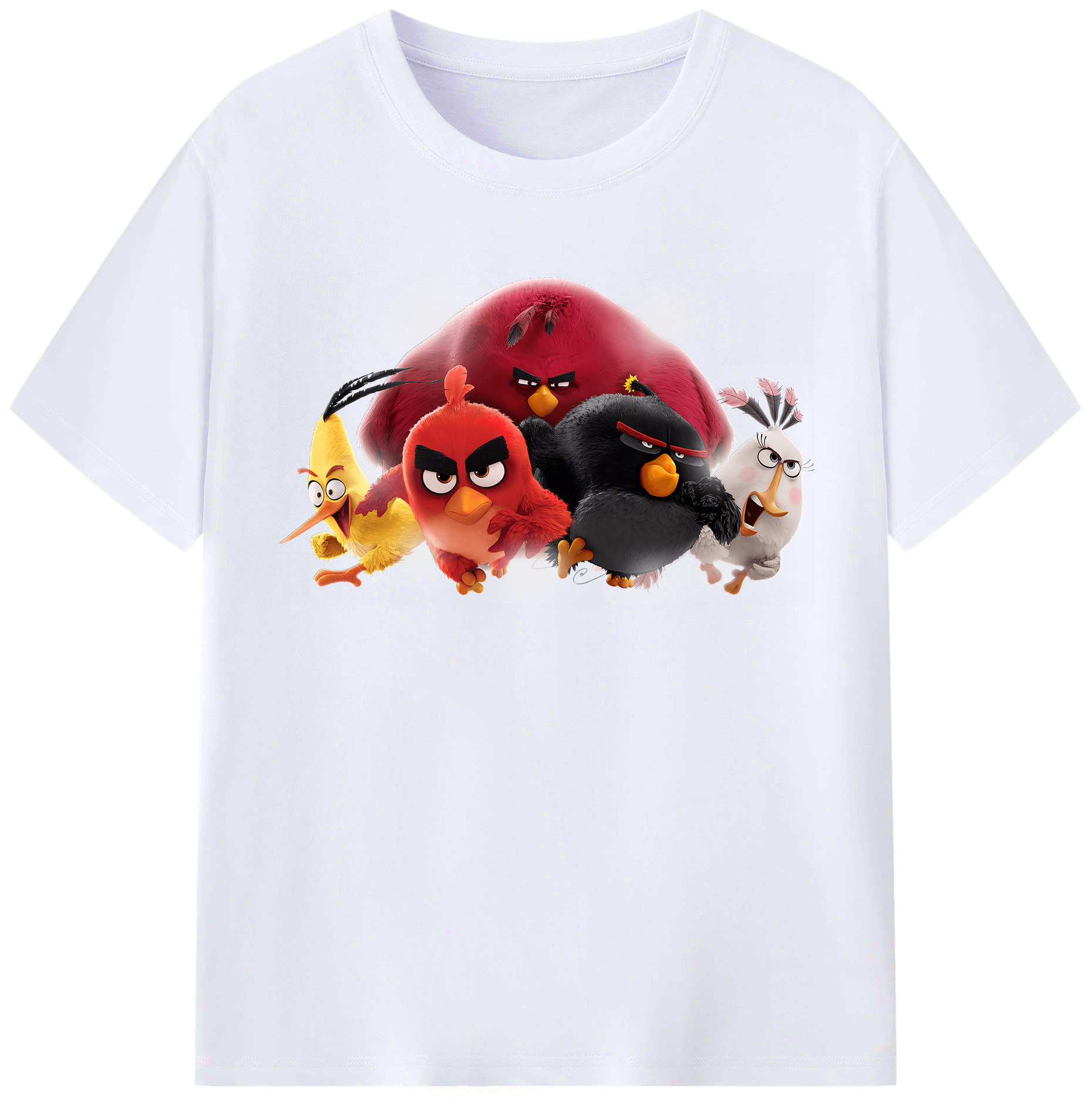 （画像用） Angry Birds アングリーバード レディースカジュアルプリントTシャツ（綿100％）