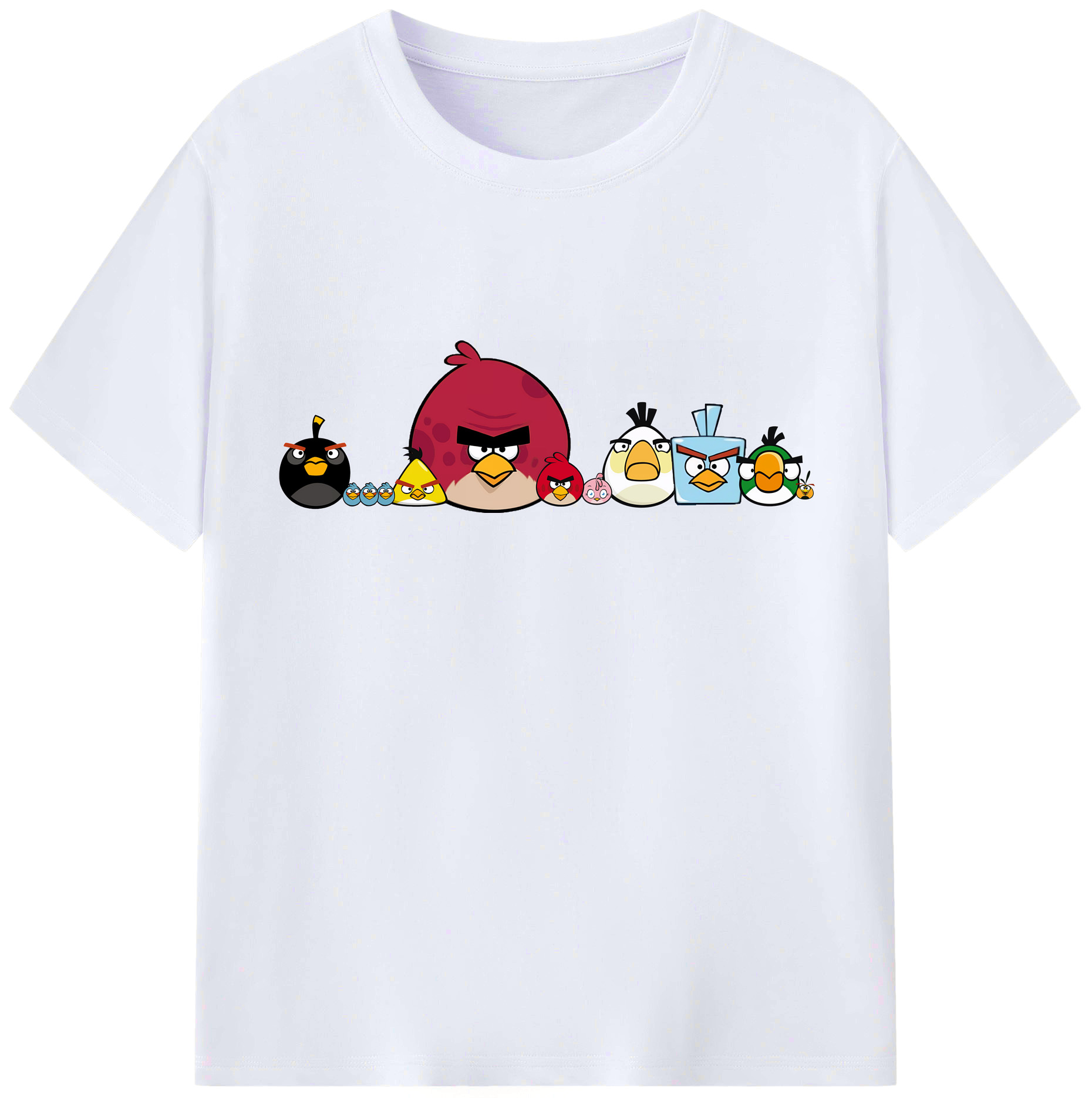 （画像用） Angry Birds アングリーバード レディースカジュアルプリントTシャツ（綿100％）