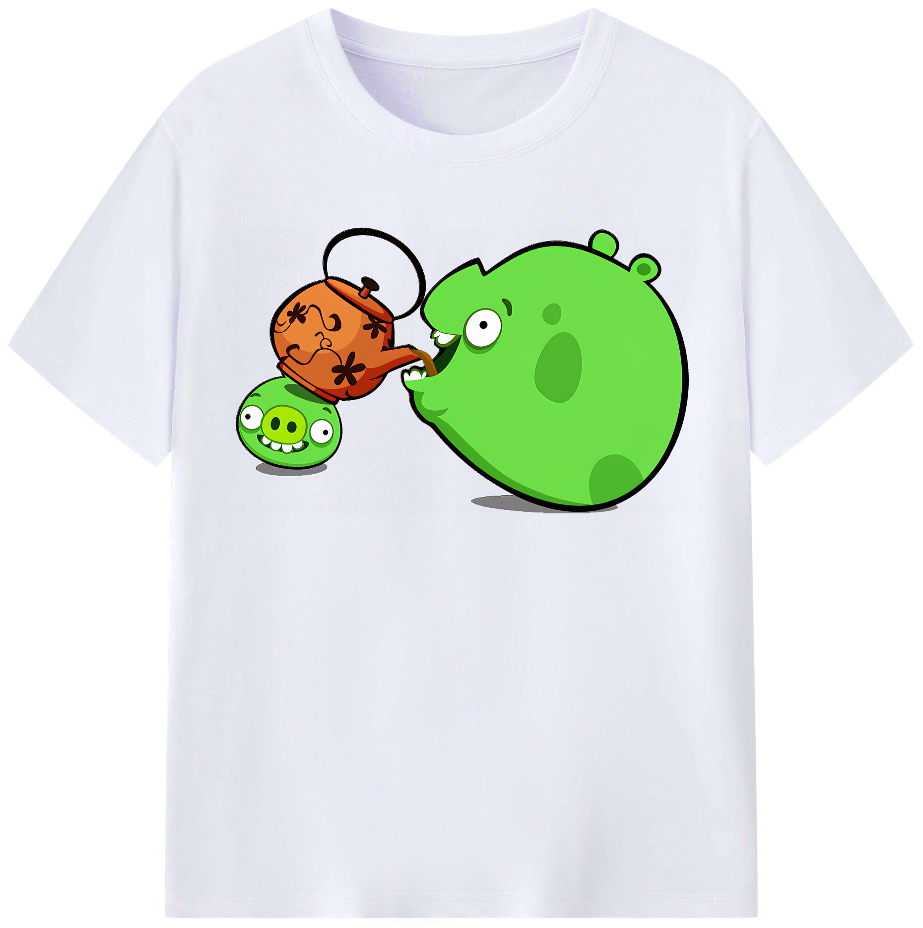 （画像用） Angry Birds アングリーバード レディースカジュアルプリントTシャツ（綿100％）