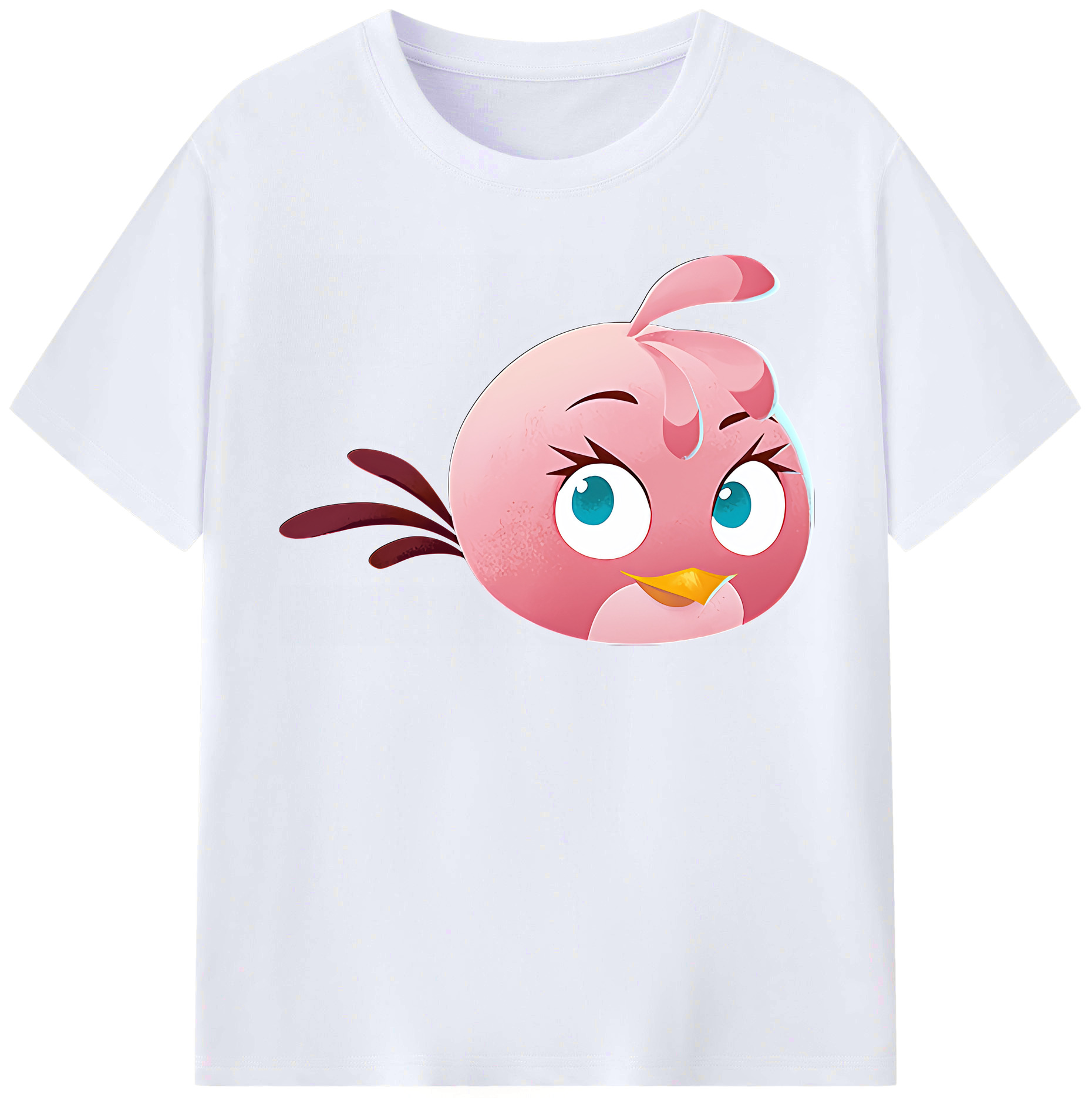 （画像用） Angry Birds アングリーバード レディースカジュアルプリントTシャツ（綿100％）