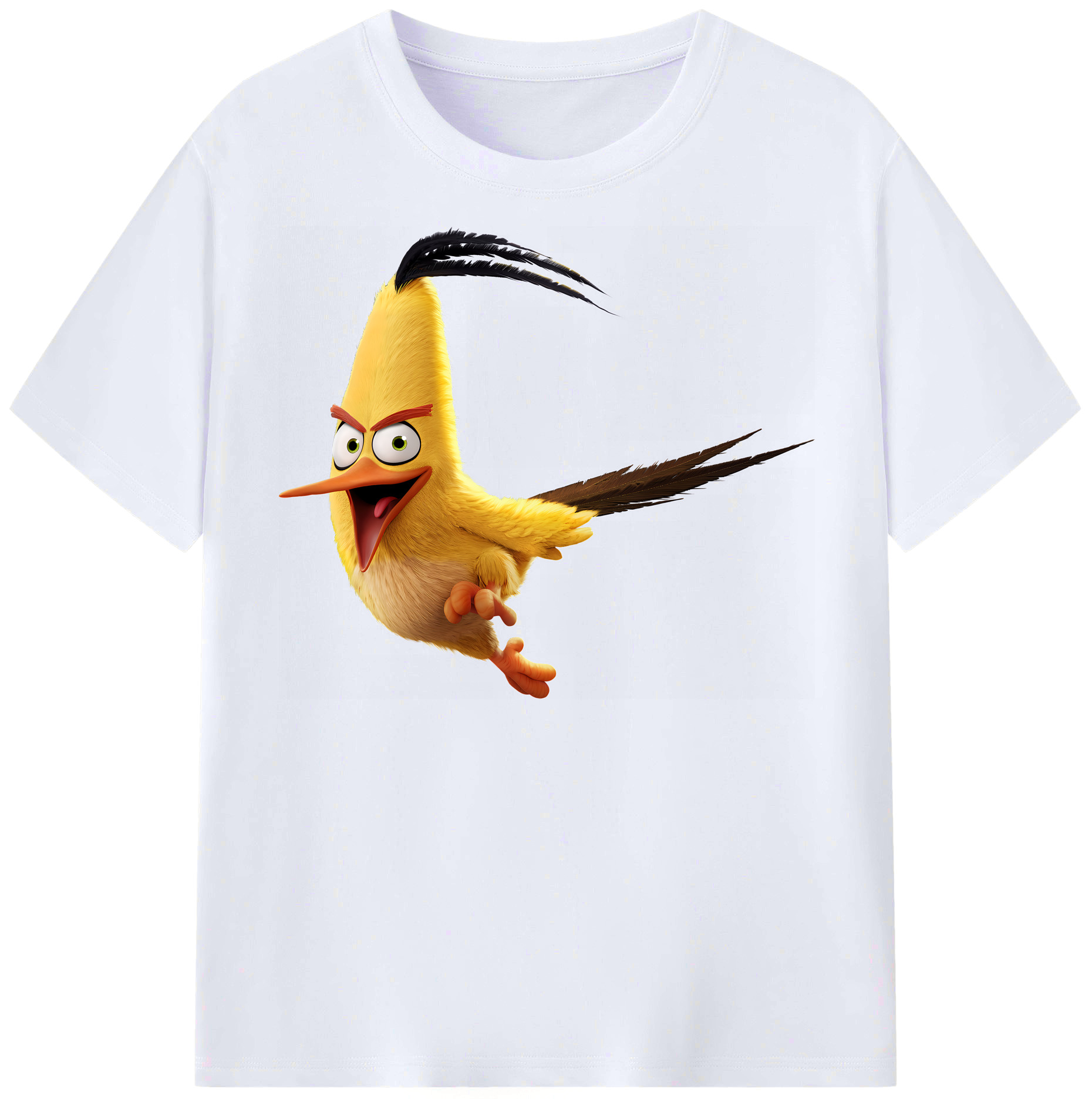 （画像用） Angry Birds アングリーバード レディースカジュアルプリントTシャツ（綿100％）