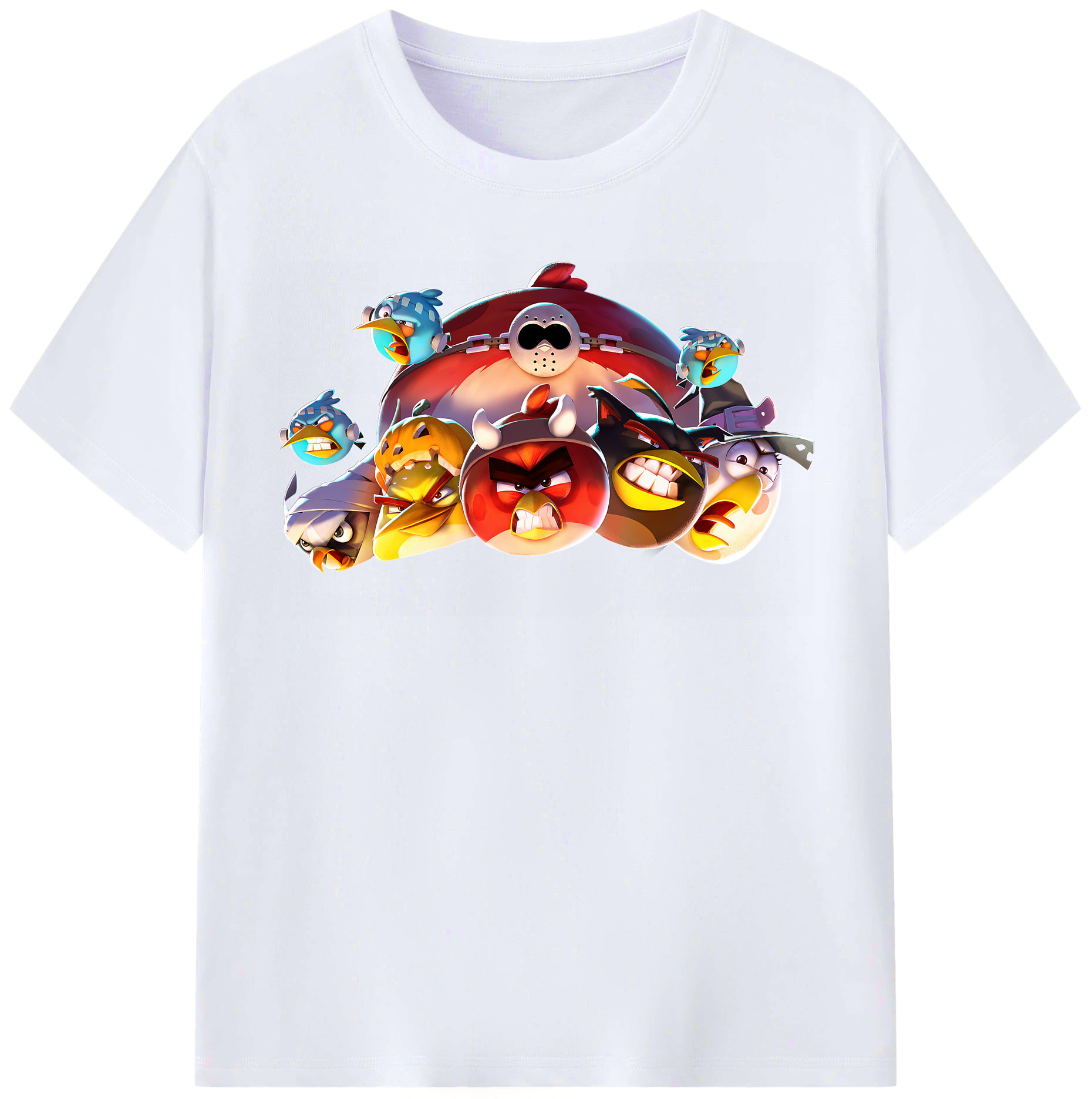（画像用） Angry Birds アングリーバード レディースカジュアルプリントTシャツ（綿100％）