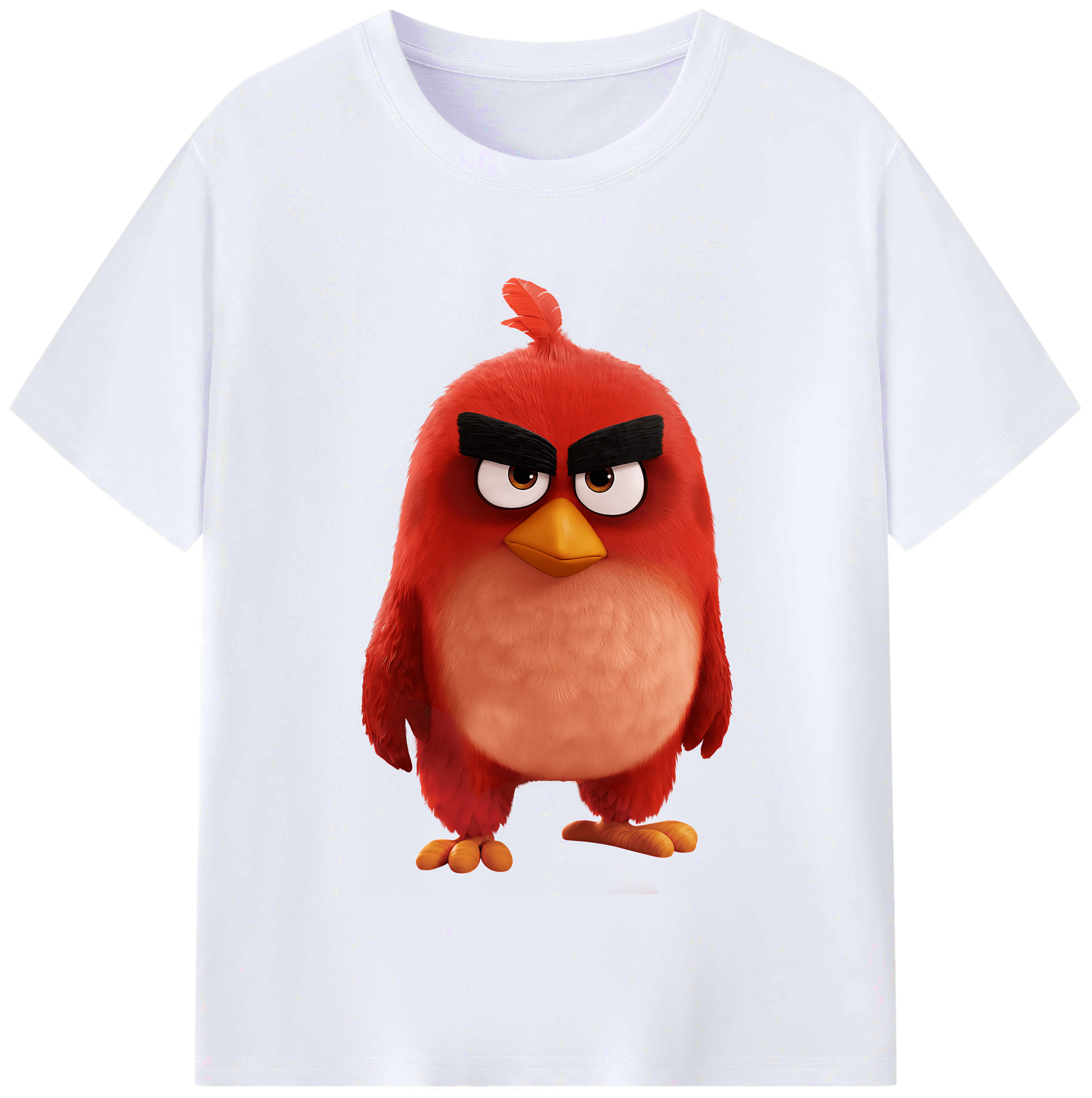 （画像用） Angry Birds アングリーバード レディースカジュアルプリントTシャツ（綿100％）