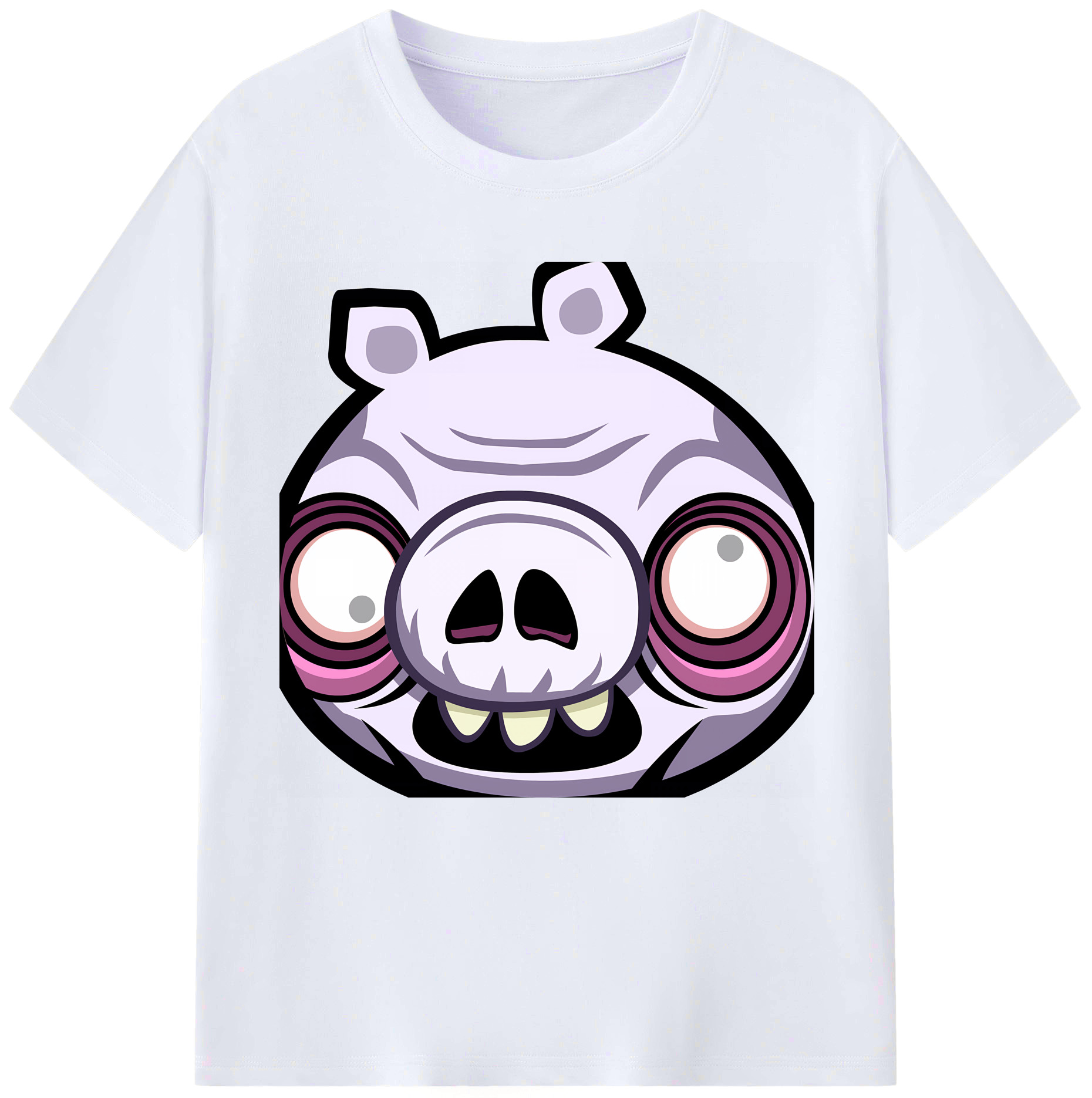 （画像用） Angry Birds アングリーバード レディースカジュアルプリントTシャツ（綿100％）