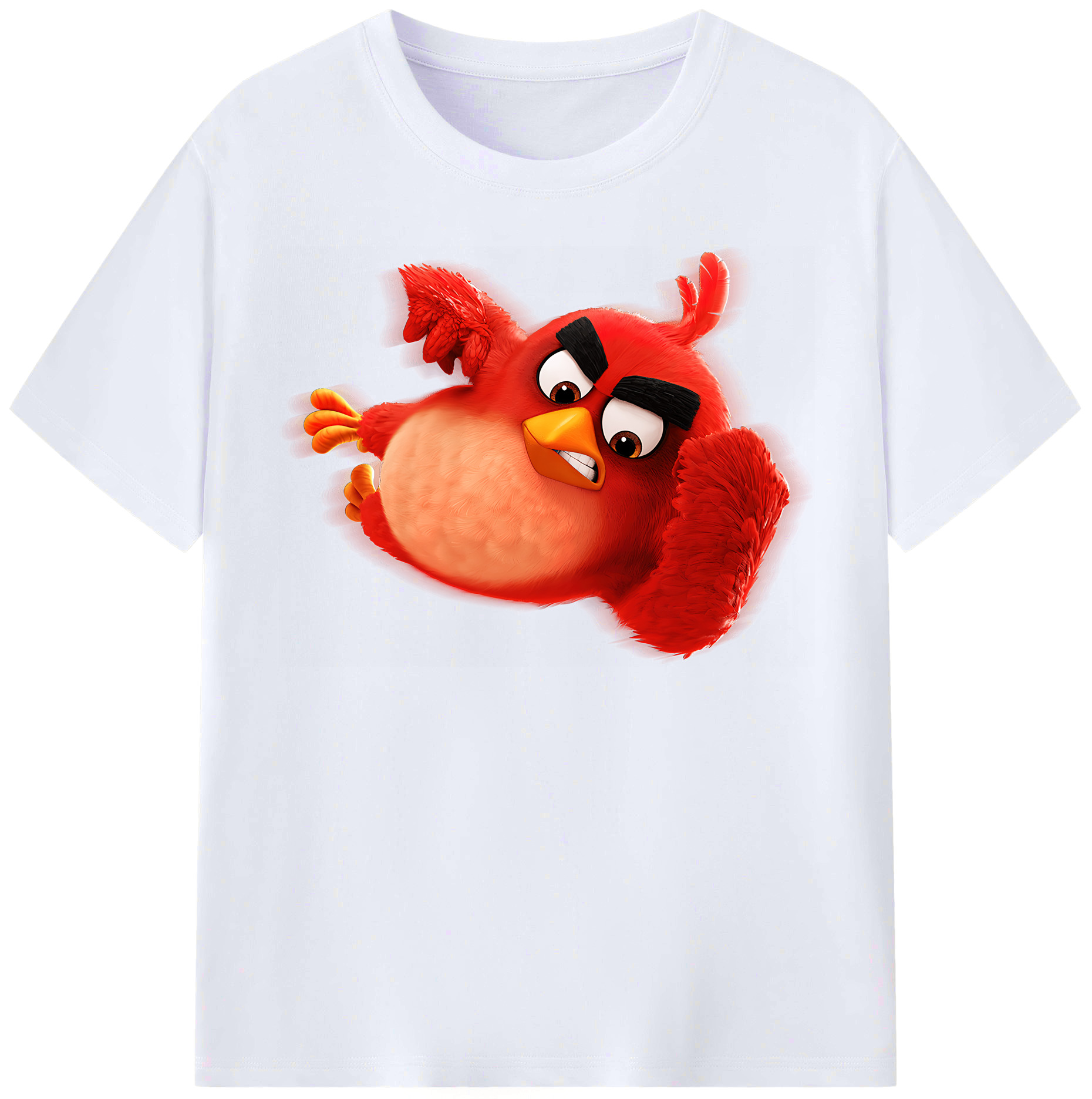 （画像用） Angry Birds アングリーバード レディースカジュアルプリントTシャツ（綿100％）