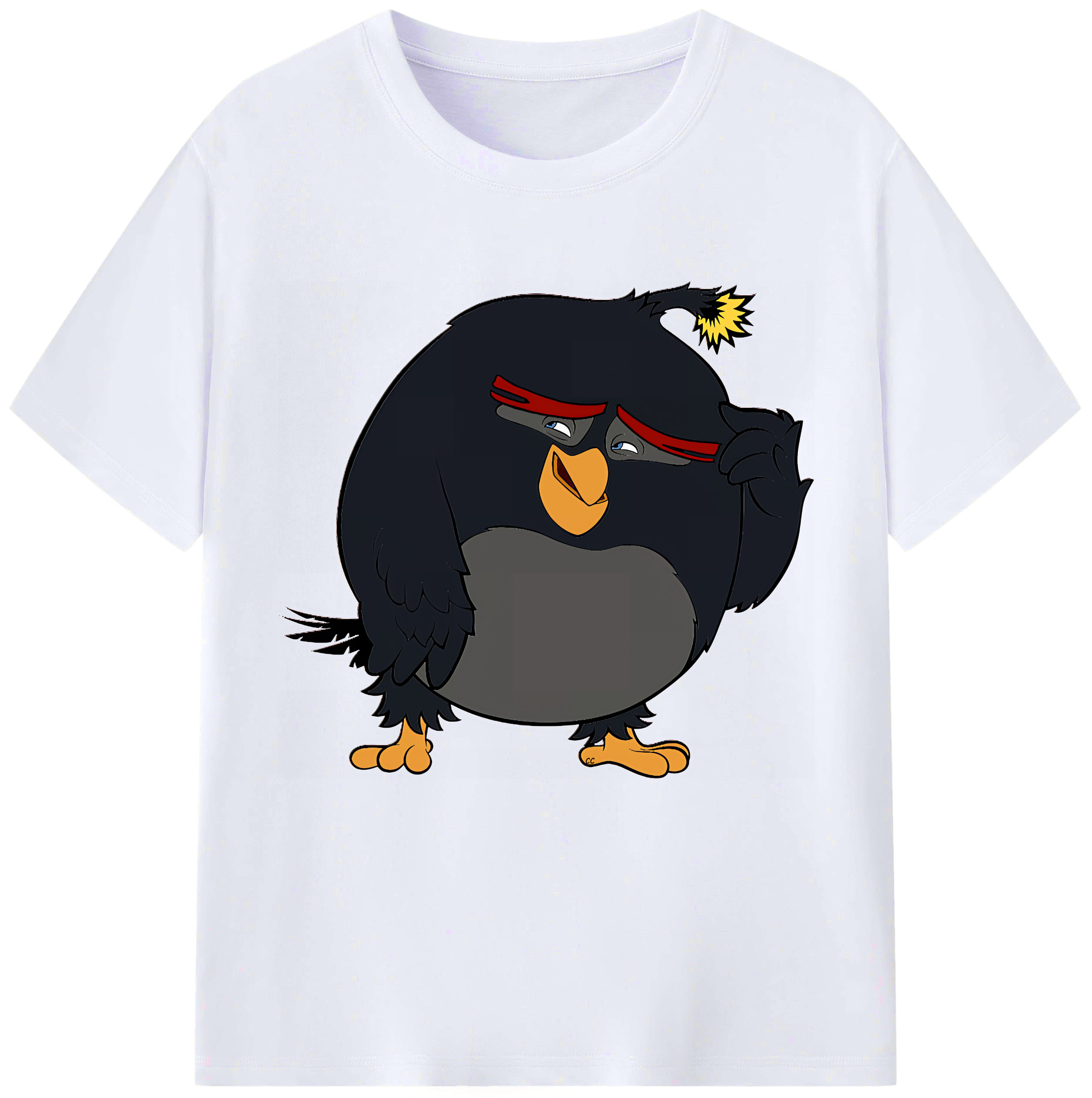 （画像用） Angry Birds アングリーバード レディースカジュアルプリントTシャツ（綿100％）