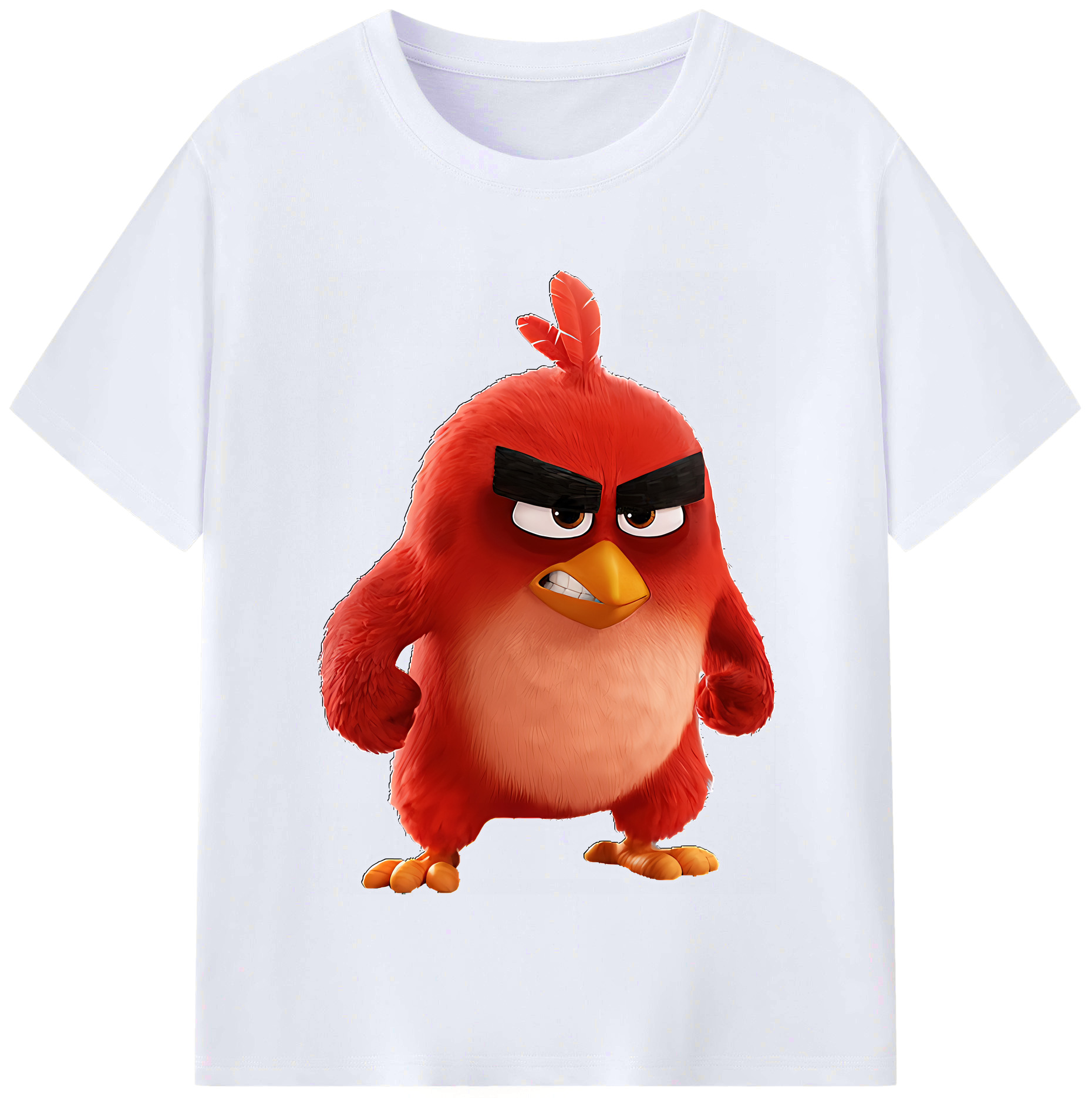 （画像用） Angry Birds アングリーバード レディースカジュアルプリントTシャツ（綿100％）