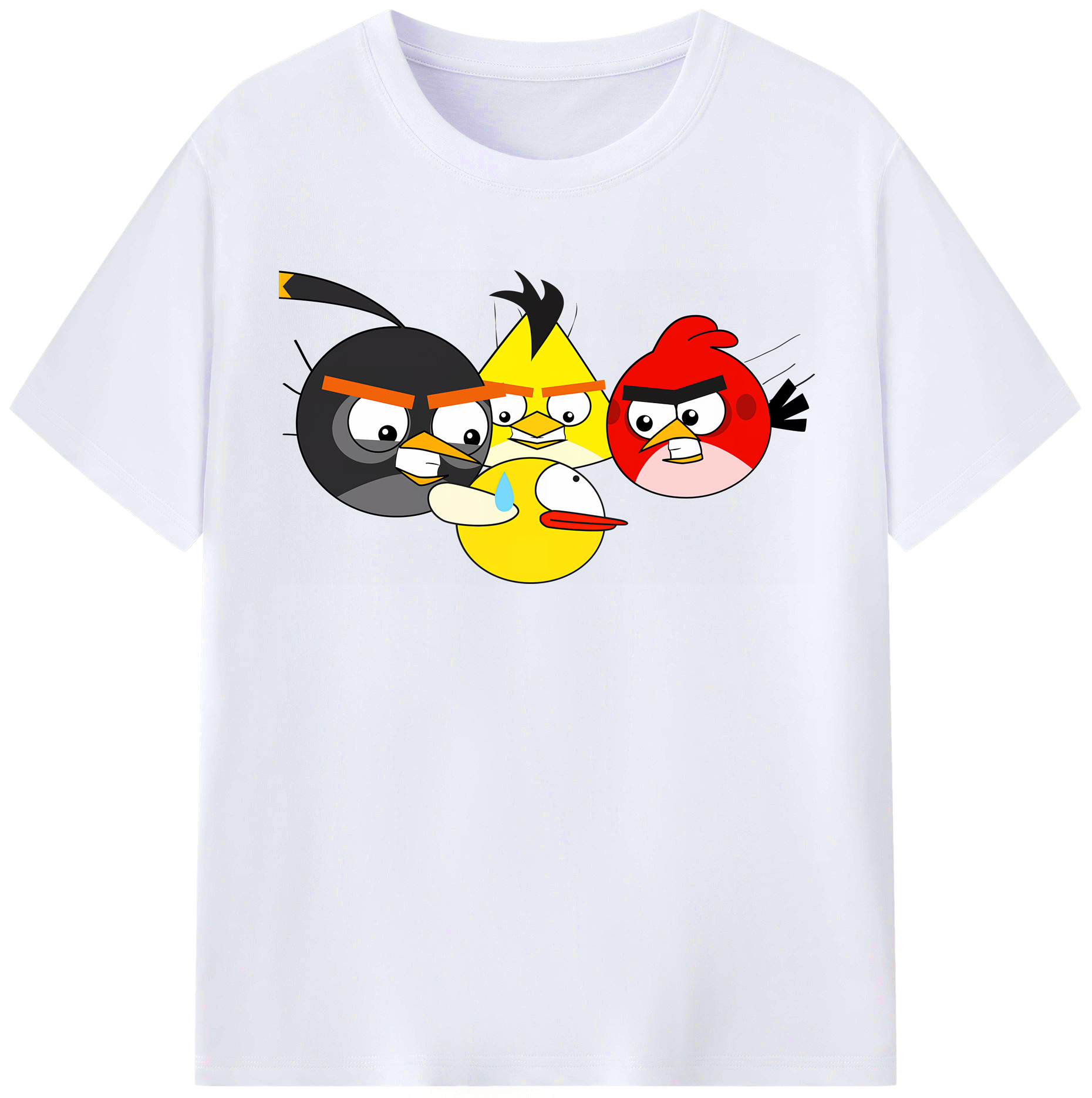 （画像用） Angry Birds アングリーバード レディースカジュアルプリントTシャツ（綿100％）