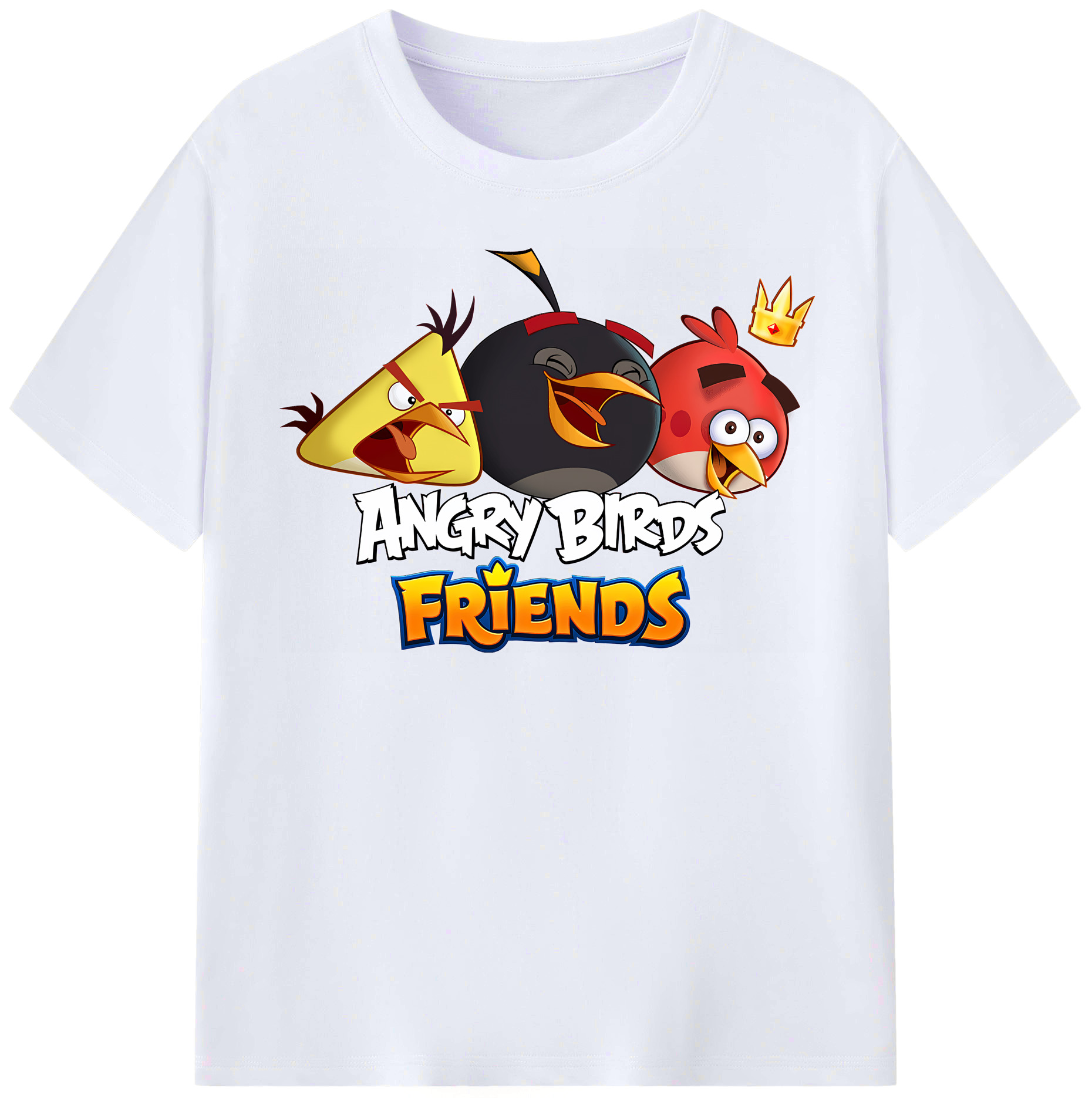 （画像用） Angry Birds アングリーバード レディースカジュアルプリントTシャツ（綿100％）