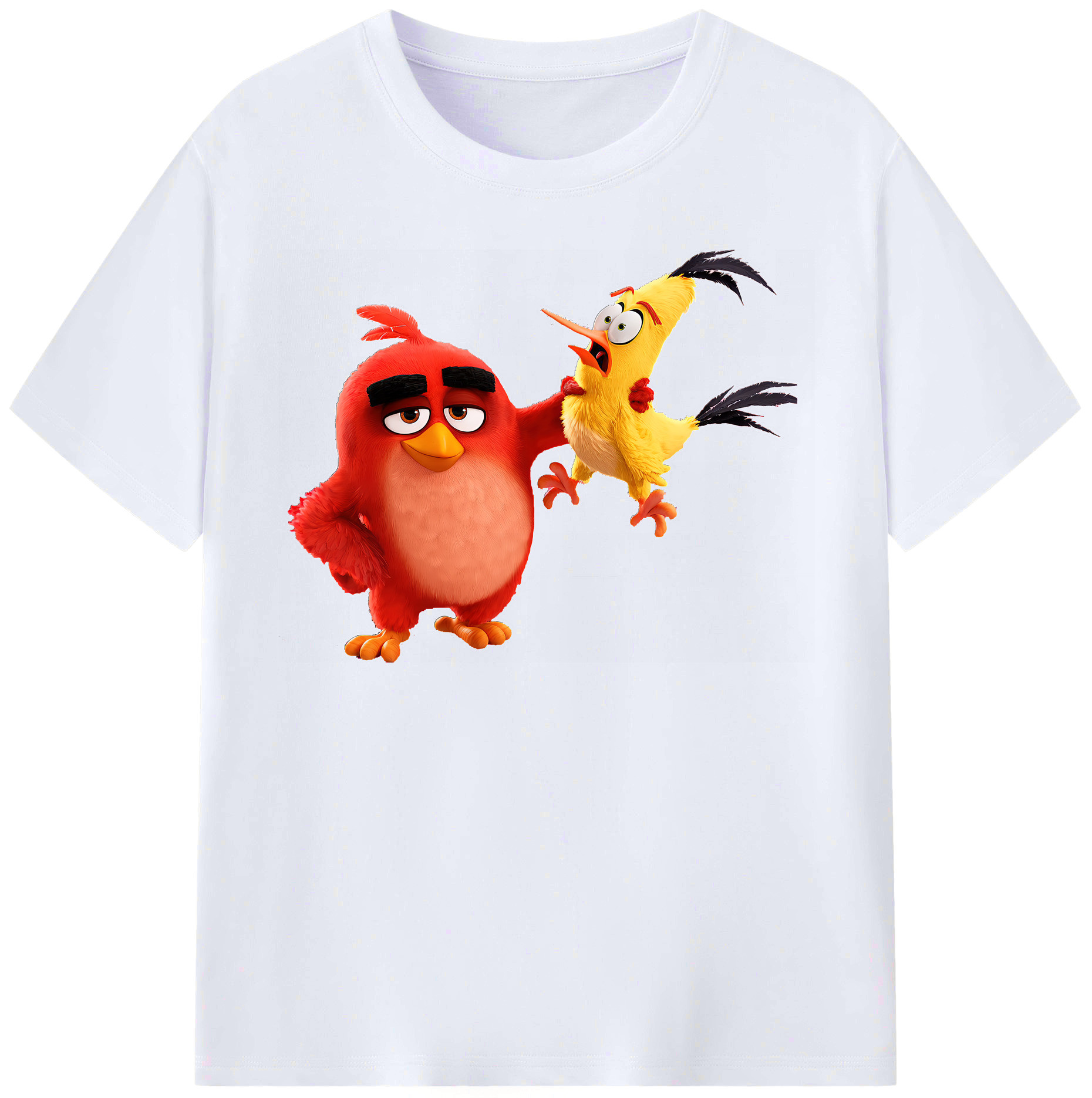 （画像用） Angry Birds アングリーバード レディースカジュアルプリントTシャツ（綿100％）