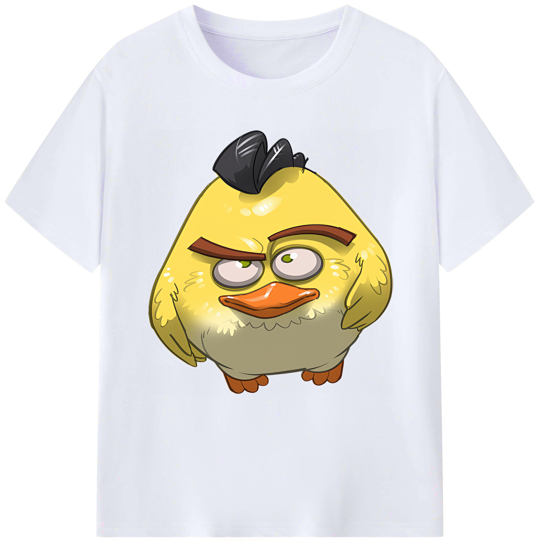 （画像用） Angry Birds アングリーバード レディースカジュアルプリントTシャツ（綿100％）