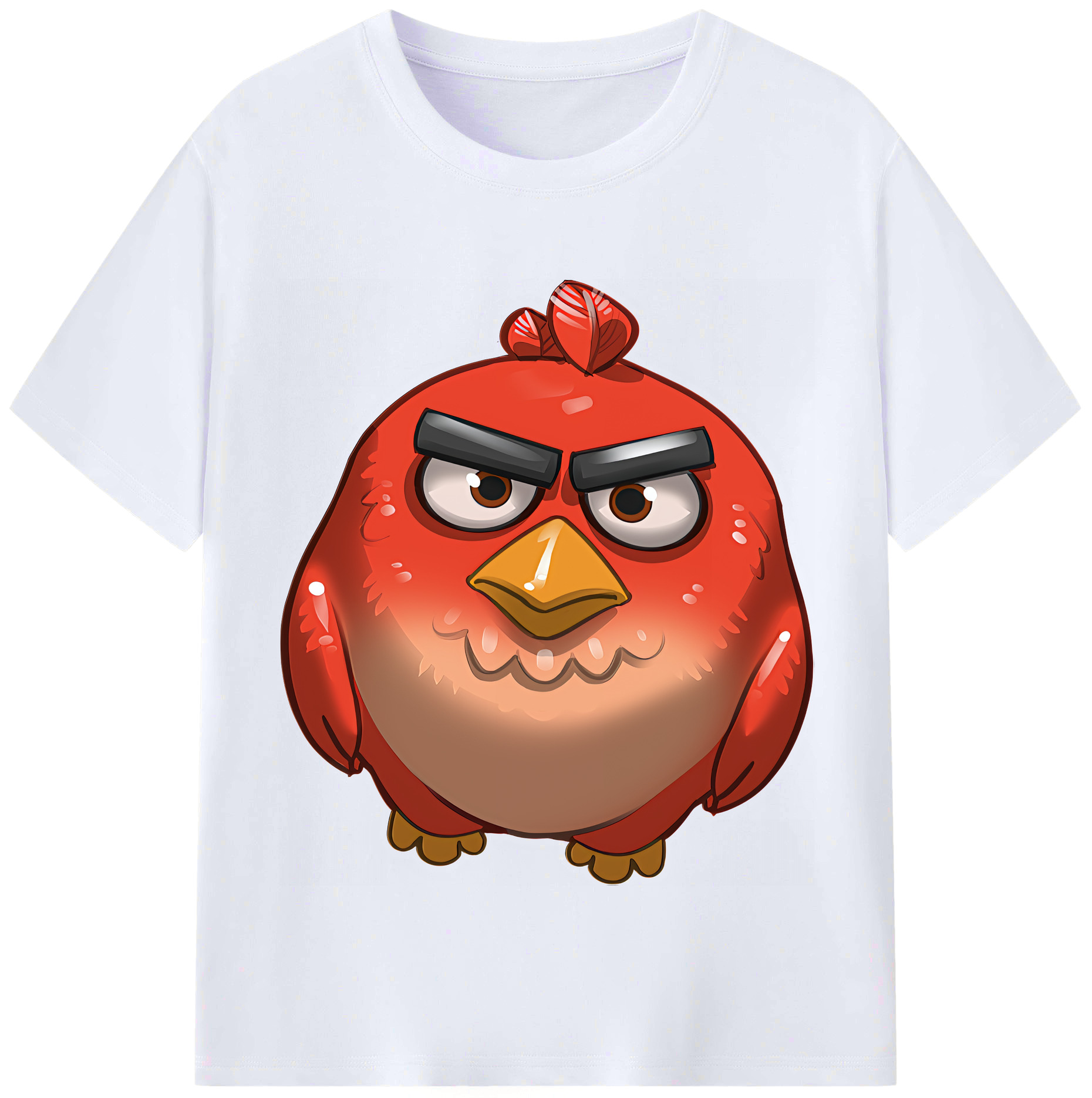 （画像用） Angry Birds アングリーバード レディースカジュアルプリントTシャツ（綿100％）