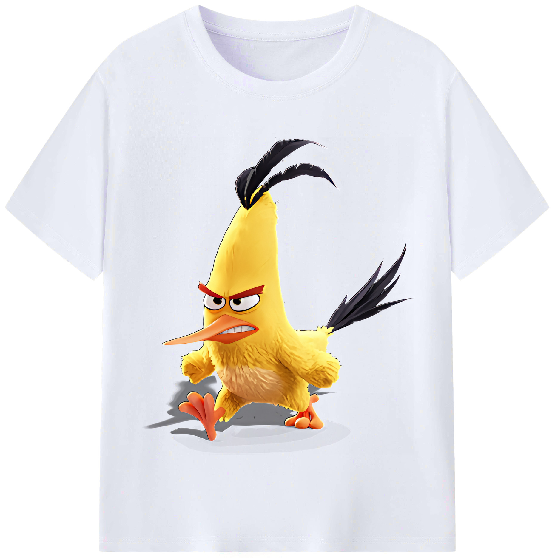 （画像用） Angry Birds アングリーバード レディースカジュアルプリントTシャツ（綿100％）