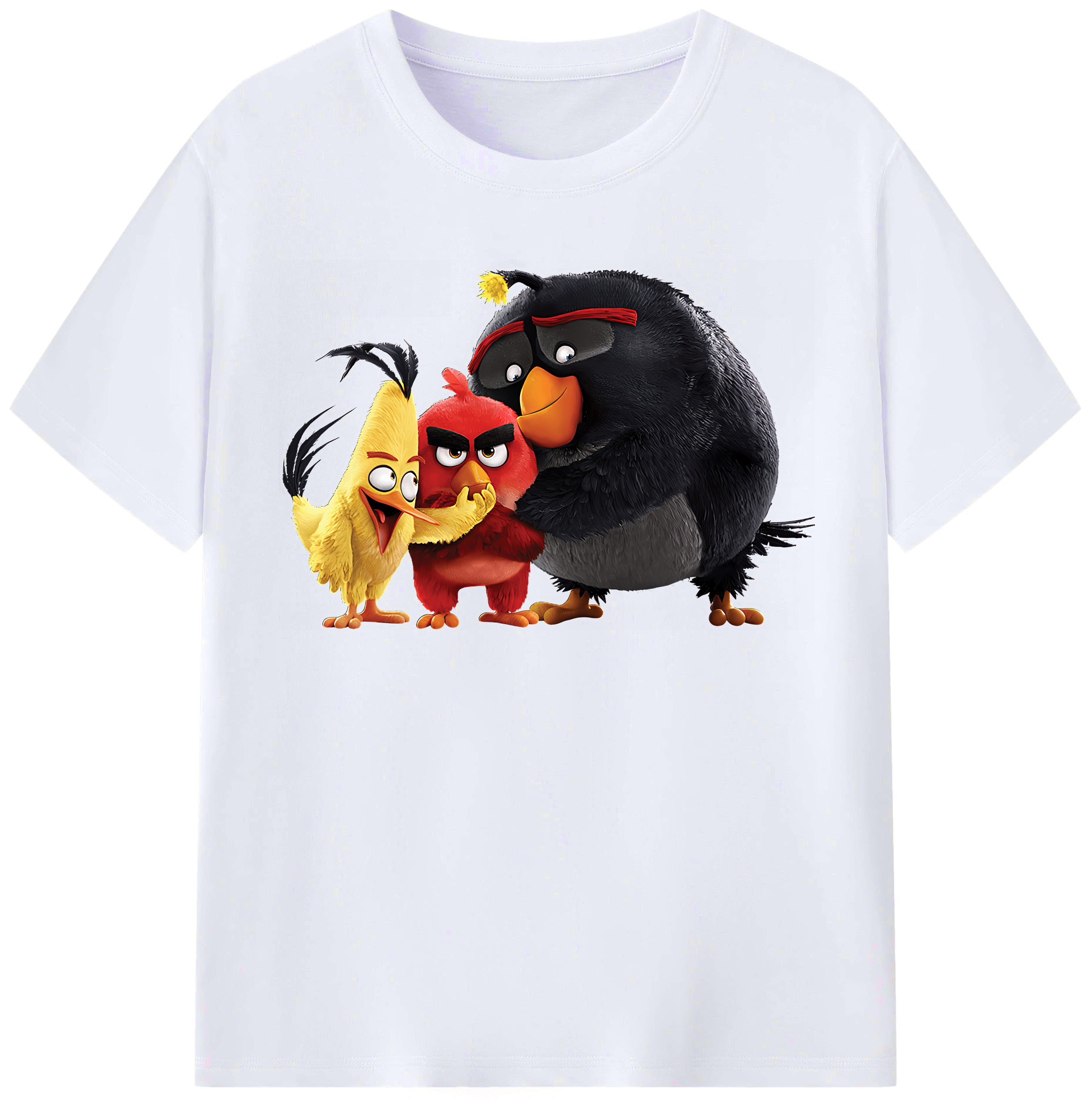 （画像用） Angry Birds アングリーバード レディースカジュアルプリントTシャツ（綿100％）