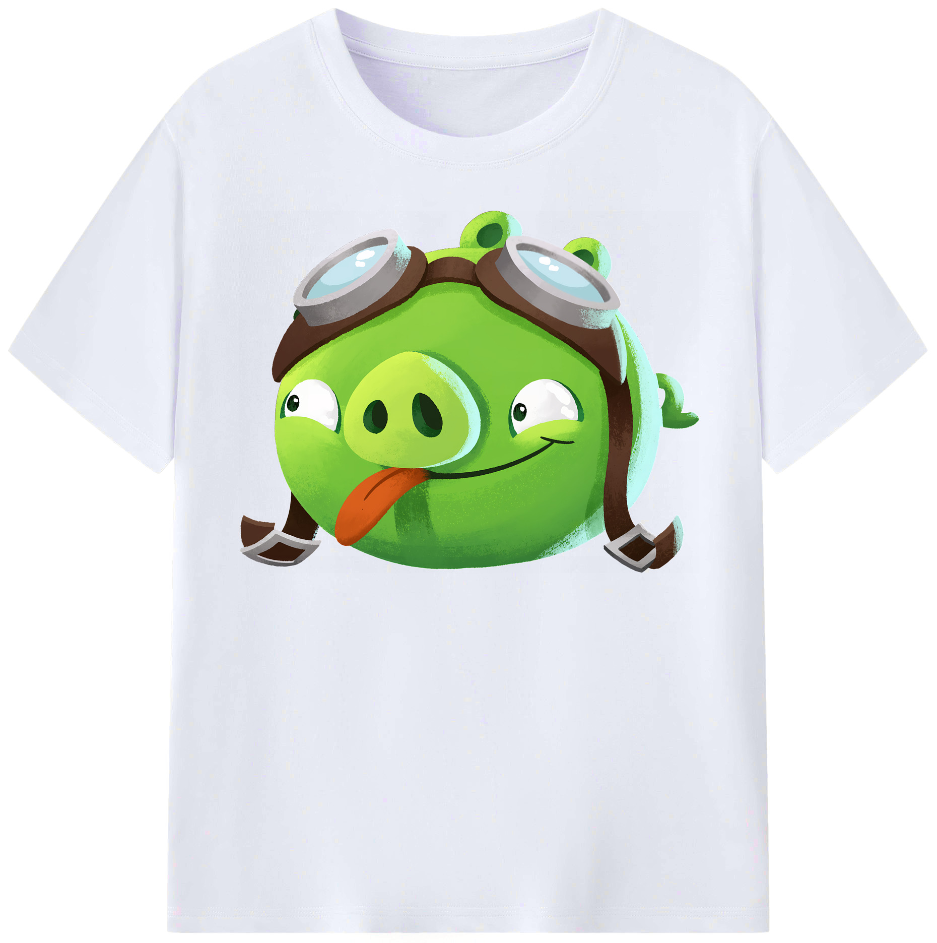 （画像用） Angry Birds アングリーバード レディースカジュアルプリントTシャツ（綿100％）