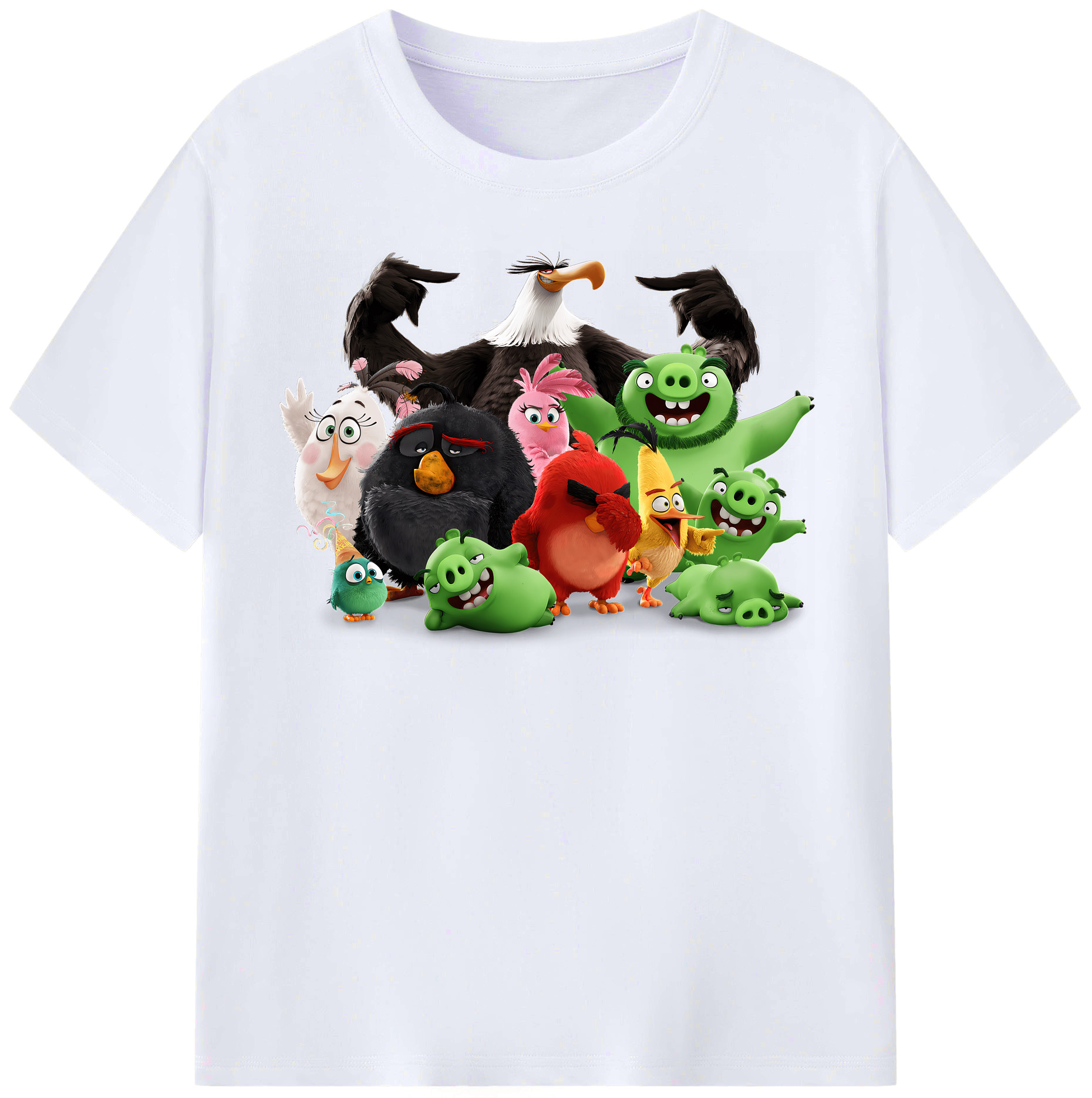 （画像用） Angry Birds アングリーバード レディースカジュアルプリントTシャツ（綿100％）