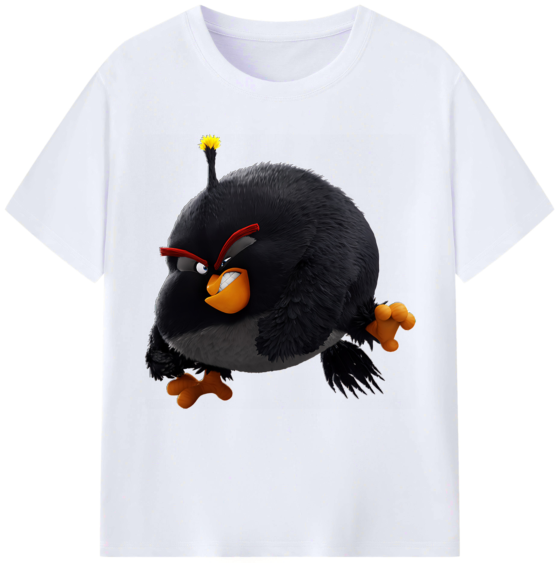 （画像用） Angry Birds アングリーバード レディースカジュアルプリントTシャツ（綿100％）