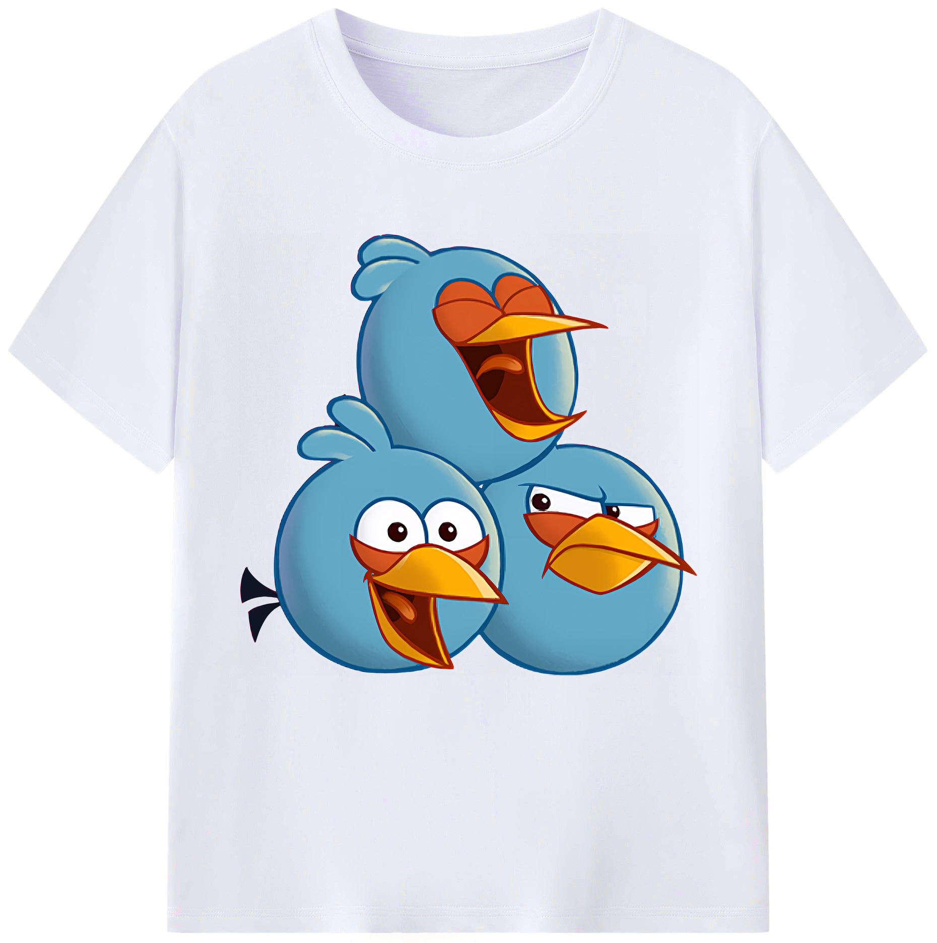 （画像用） Angry Birds アングリーバード レディースカジュアルプリントTシャツ（綿100％）