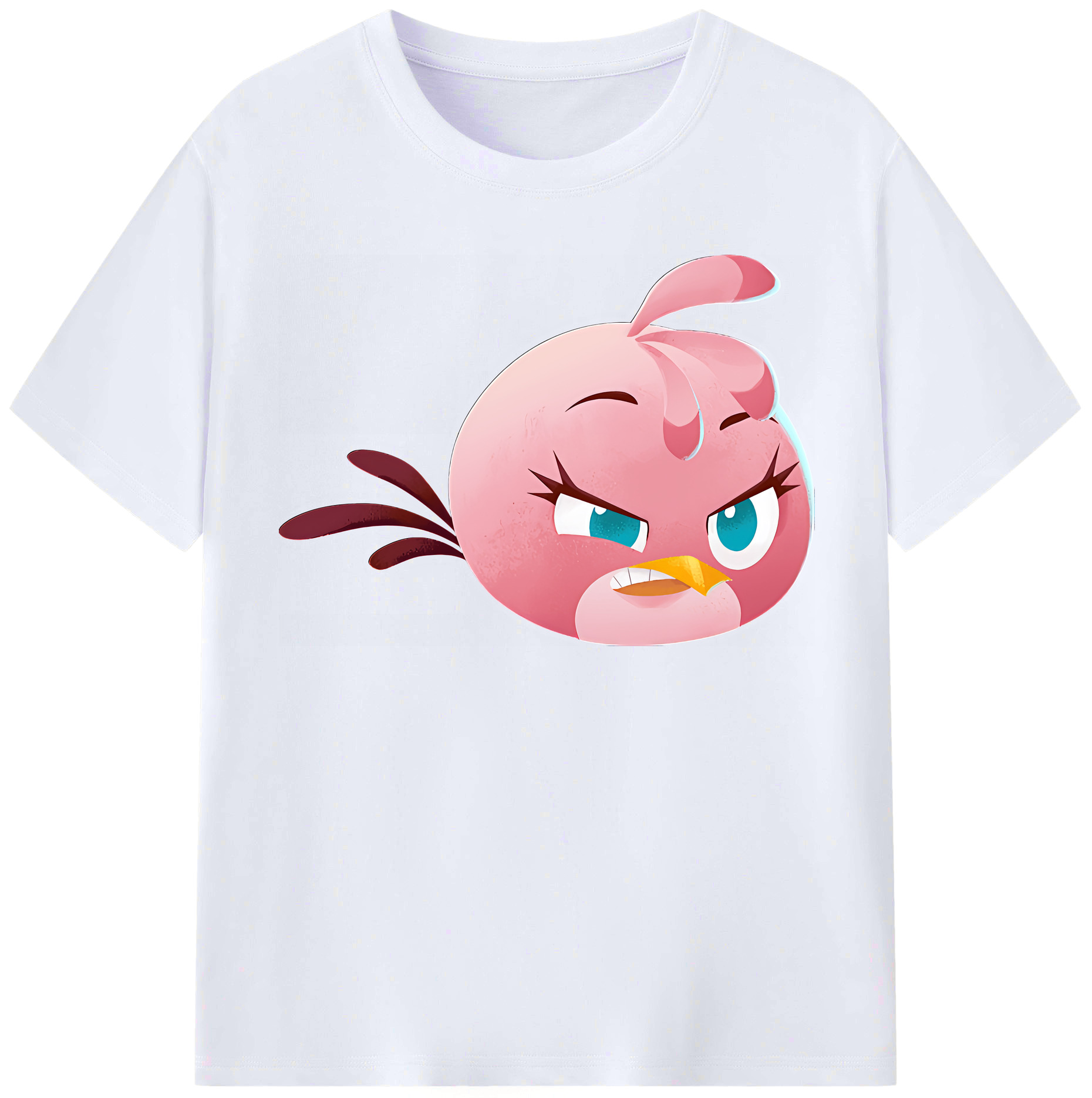 （画像用） Angry Birds アングリーバード レディースカジュアルプリントTシャツ（綿100％）