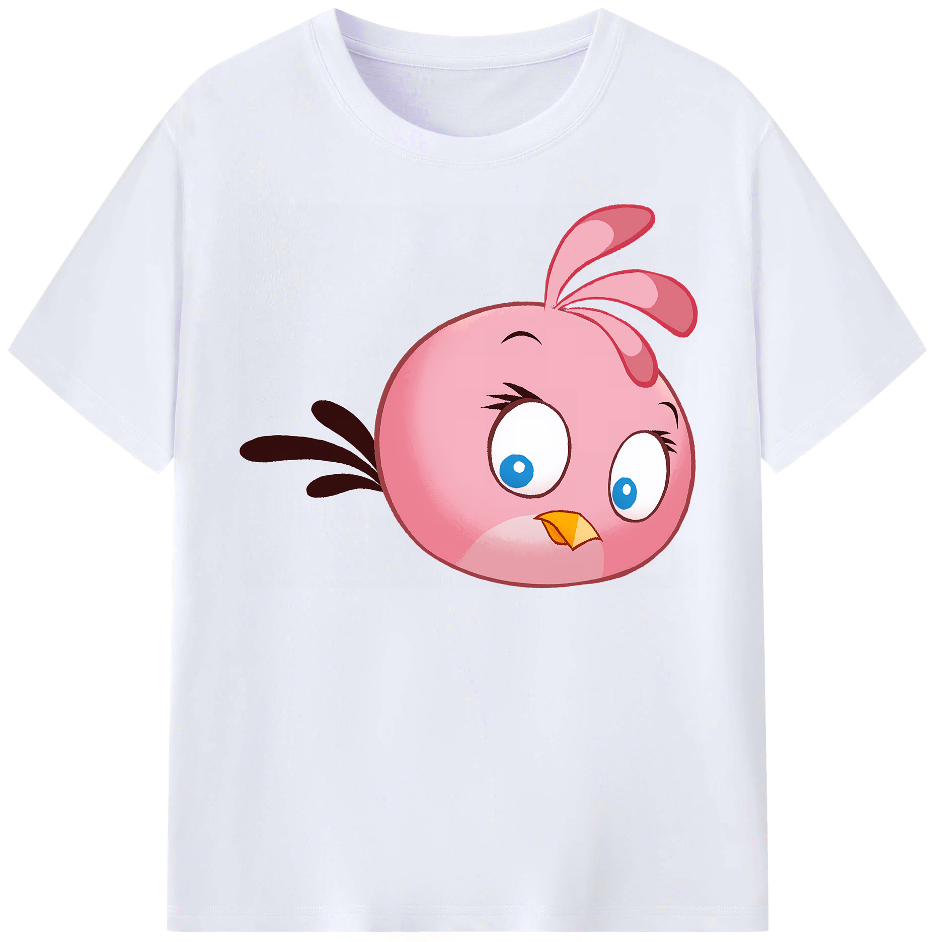 （画像用） Angry Birds アングリーバード レディースカジュアルプリントTシャツ（綿100％）