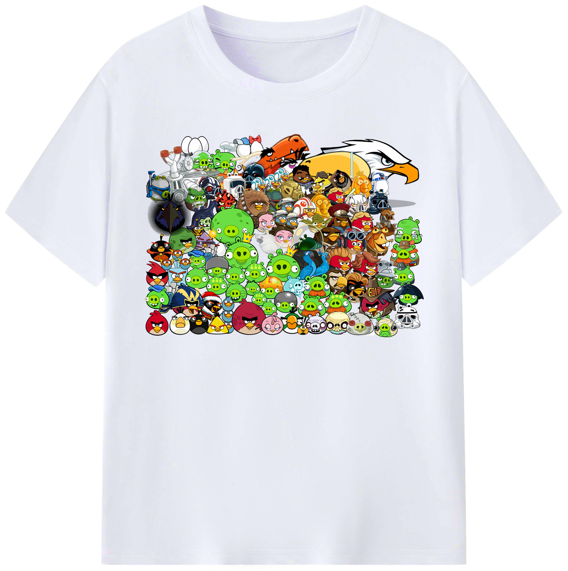 （画像用） Angry Birds アングリーバード レディースカジュアルプリントTシャツ（綿100％）