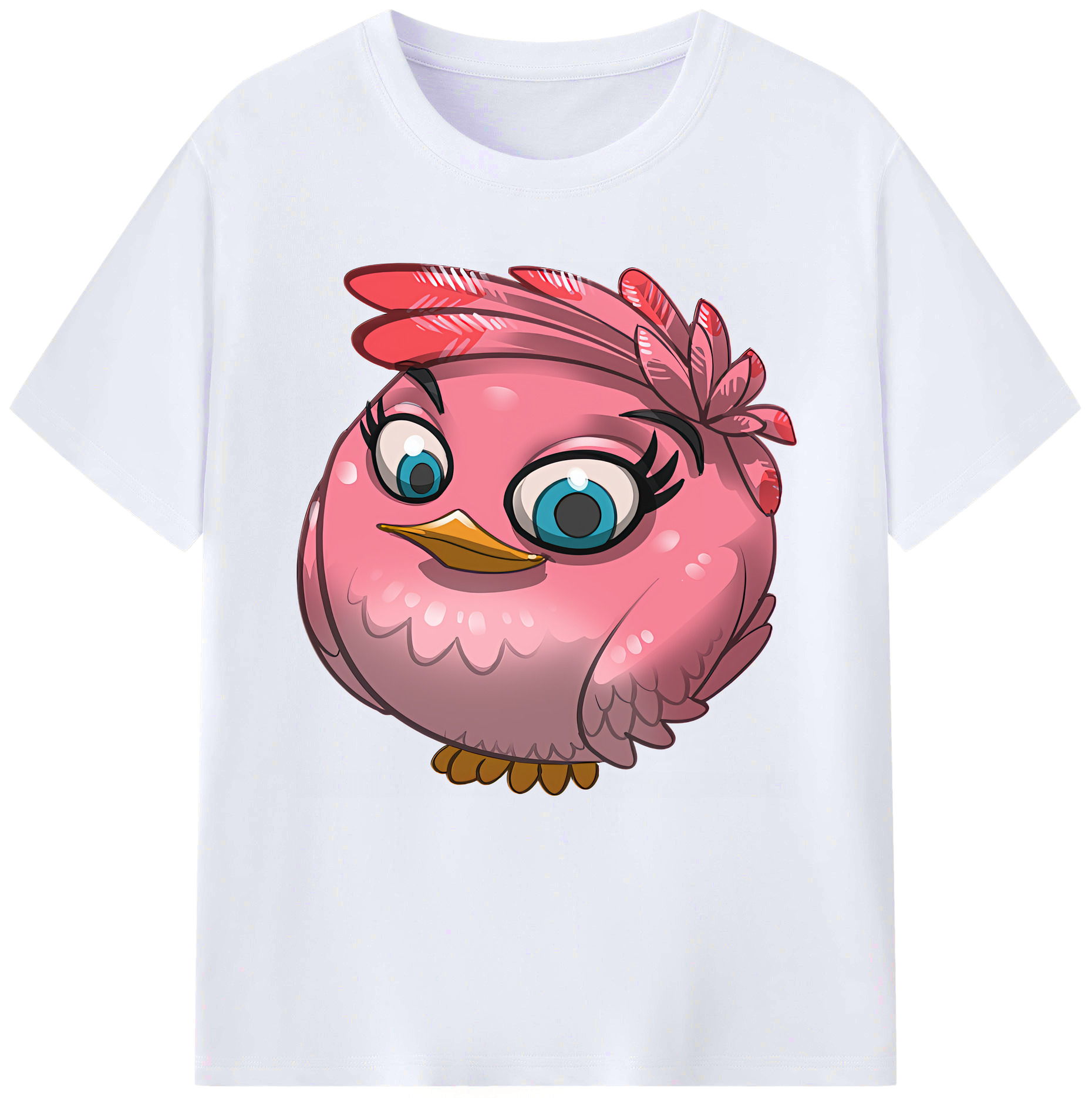 （画像用） Angry Birds アングリーバード レディースカジュアルプリントTシャツ（綿100％）