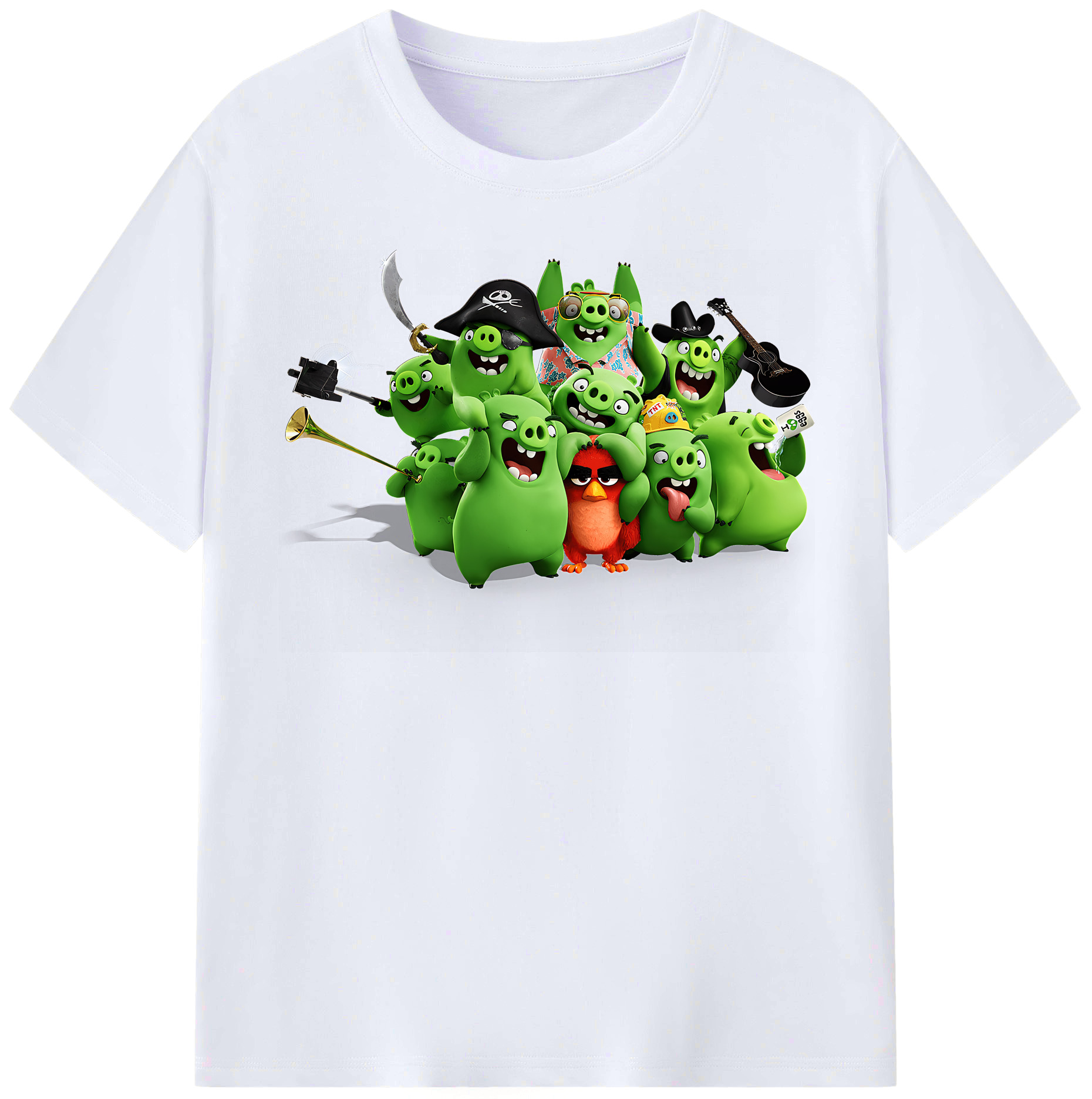 （画像用） Angry Birds アングリーバード レディースカジュアルプリントTシャツ（綿100％）