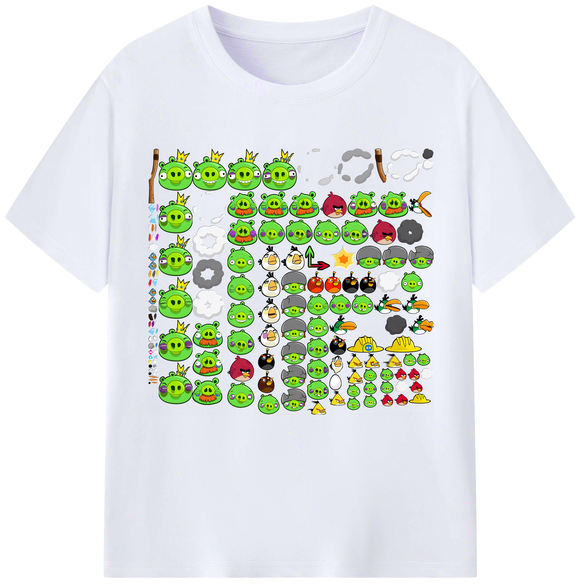 （画像用） Angry Birds アングリーバード レディースカジュアルプリントTシャツ（綿100％）