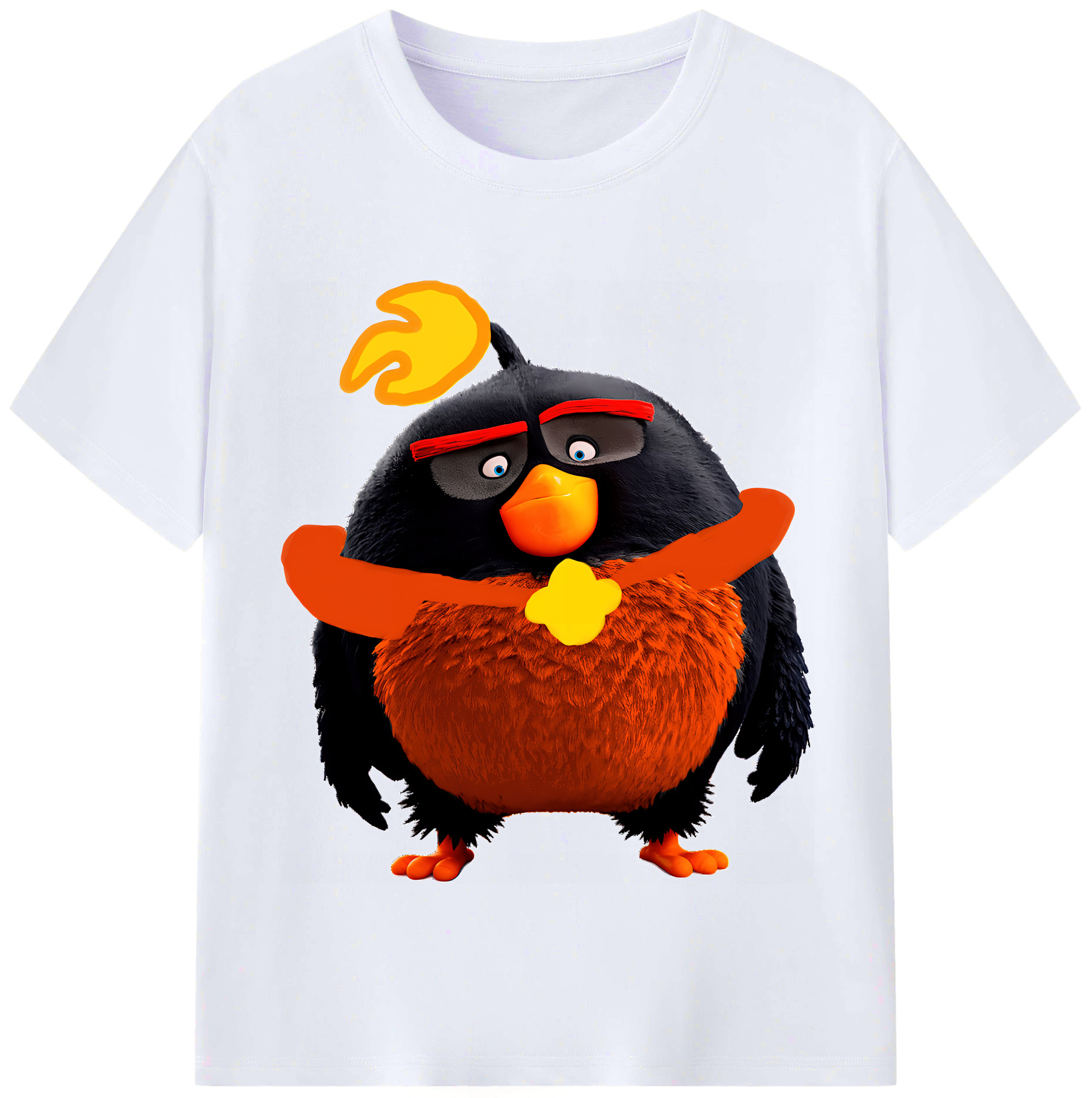 （画像用） Angry Birds アングリーバード レディースカジュアルプリントTシャツ（綿100％）