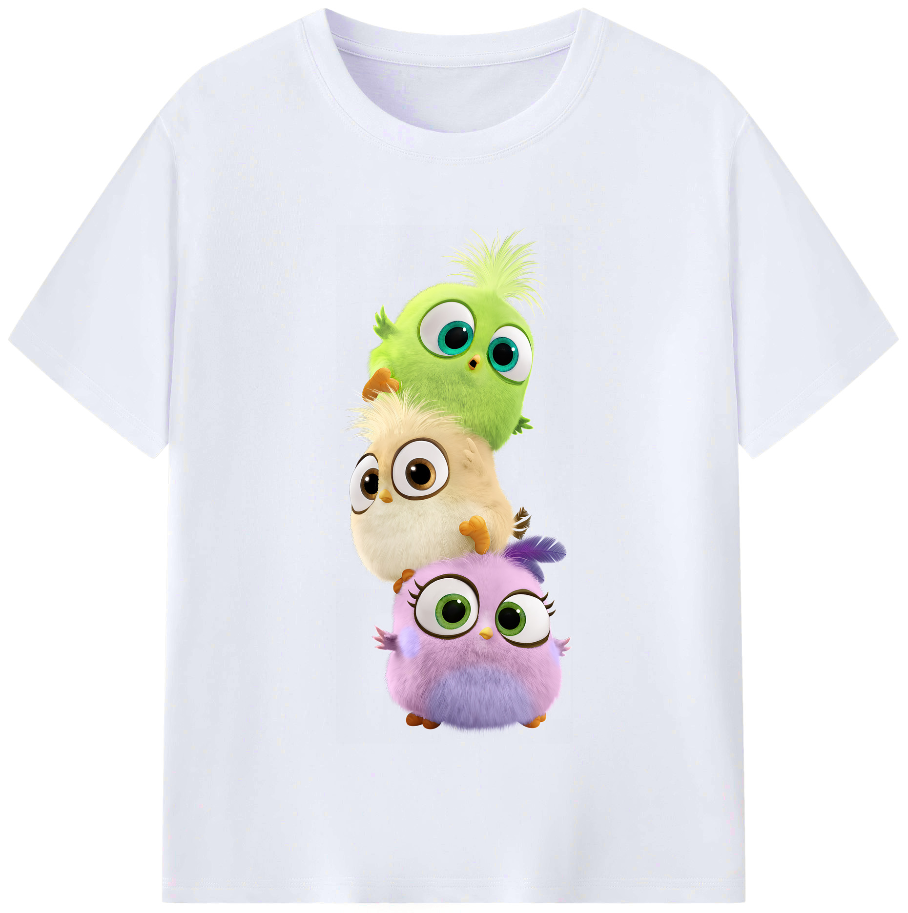 （画像用） Angry Birds アングリーバード レディースカジュアルプリントTシャツ（綿100％）