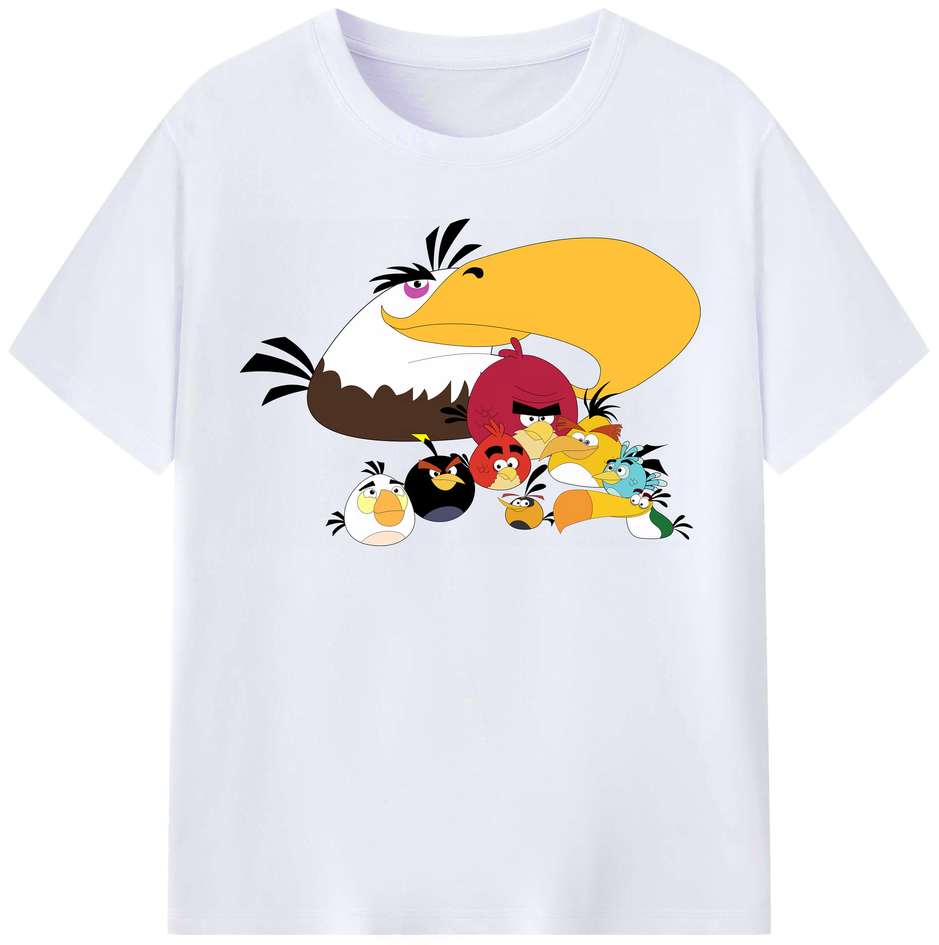 （画像用） Angry Birds アングリーバード レディースカジュアルプリントTシャツ（綿100％）