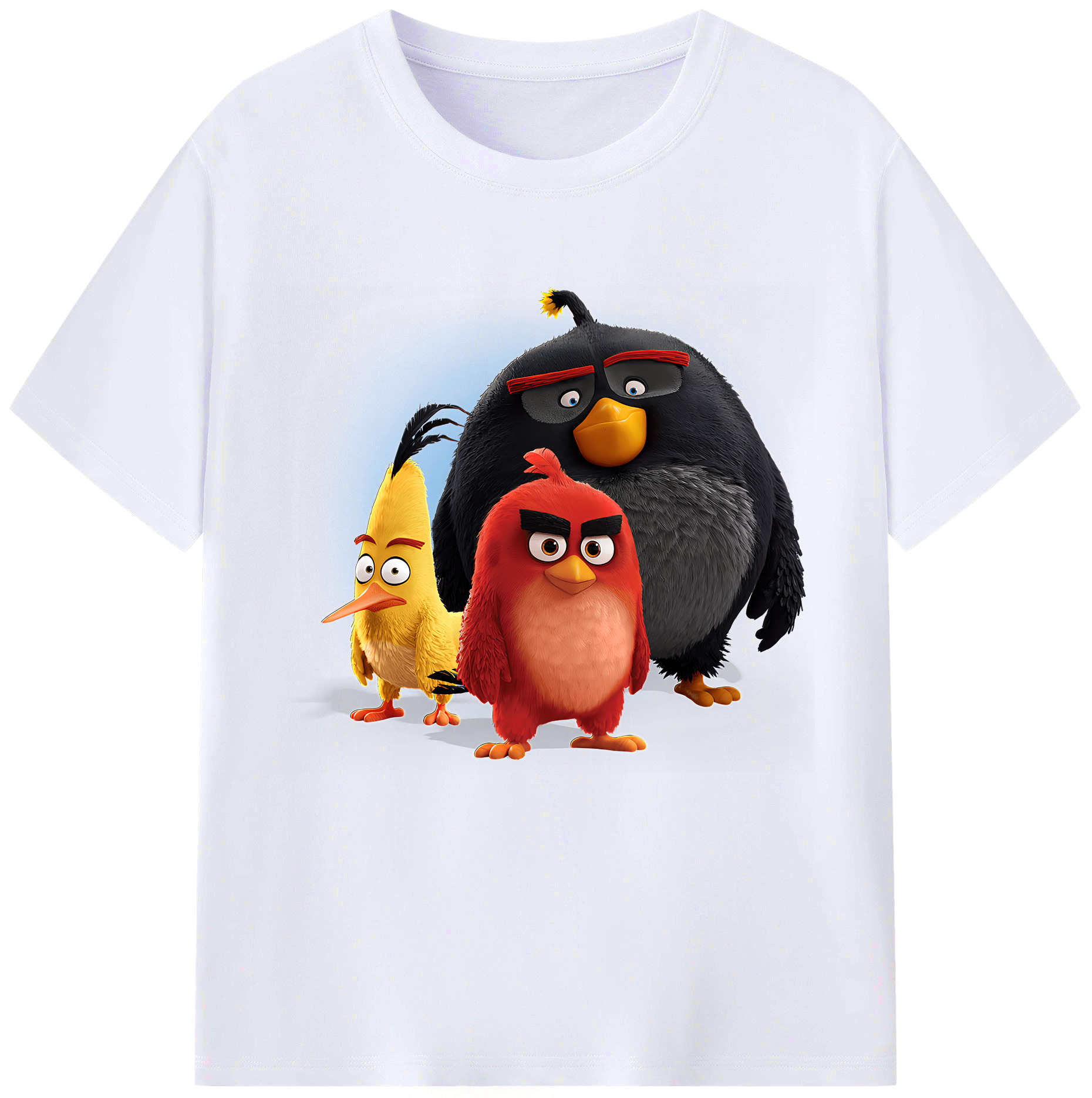 （画像用） Angry Birds アングリーバード レディースカジュアルプリントTシャツ（綿100％）