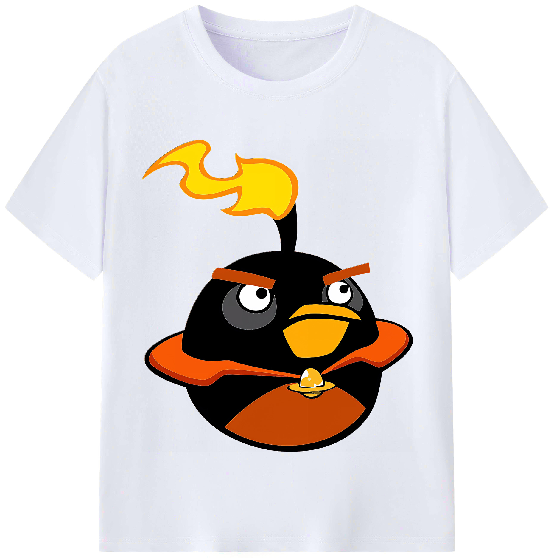 （画像用） Angry Birds アングリーバード レディースカジュアルプリントTシャツ（綿100％）