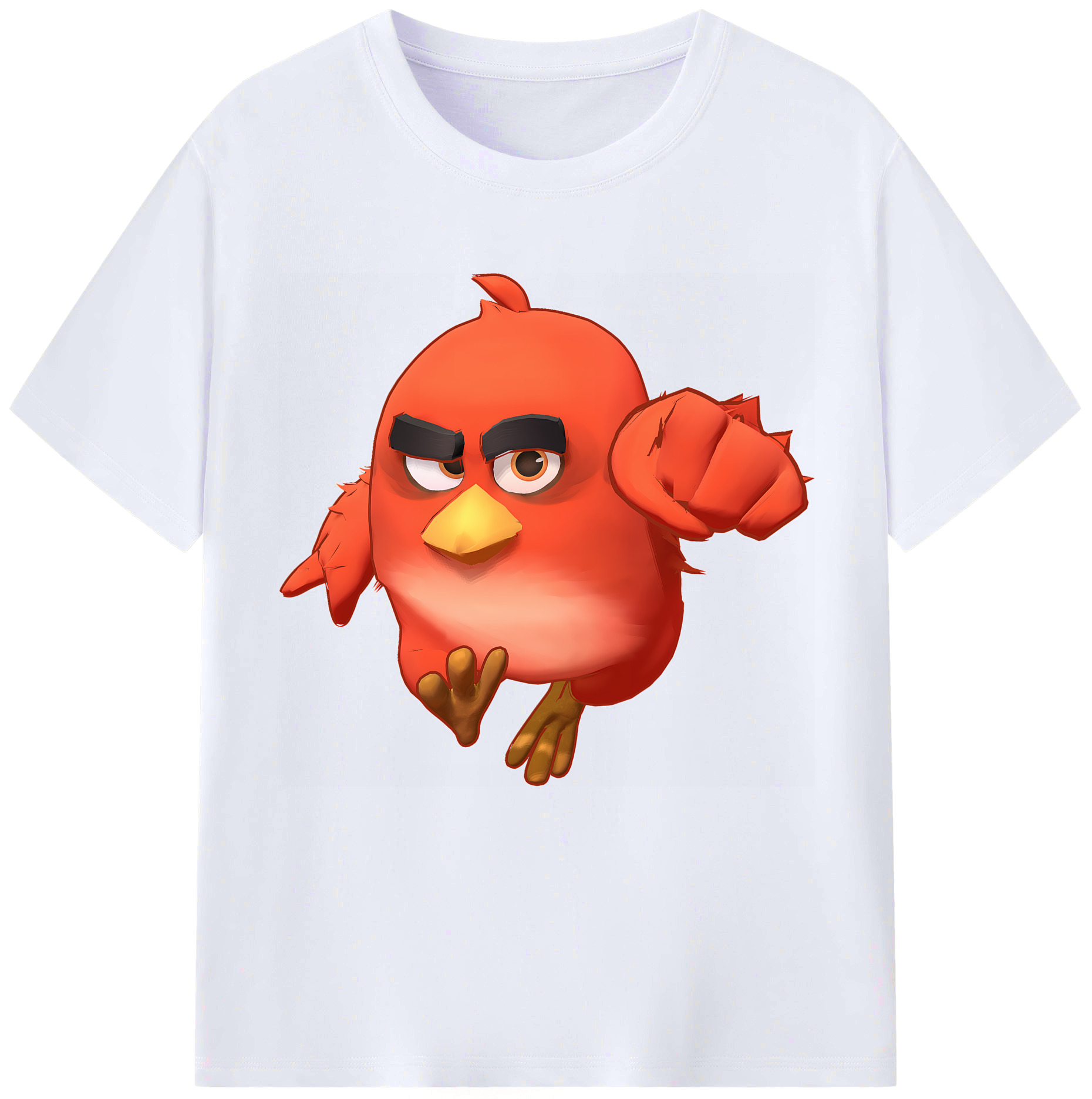 （画像用） Angry Birds アングリーバード レディースカジュアルプリントTシャツ（綿100％）
