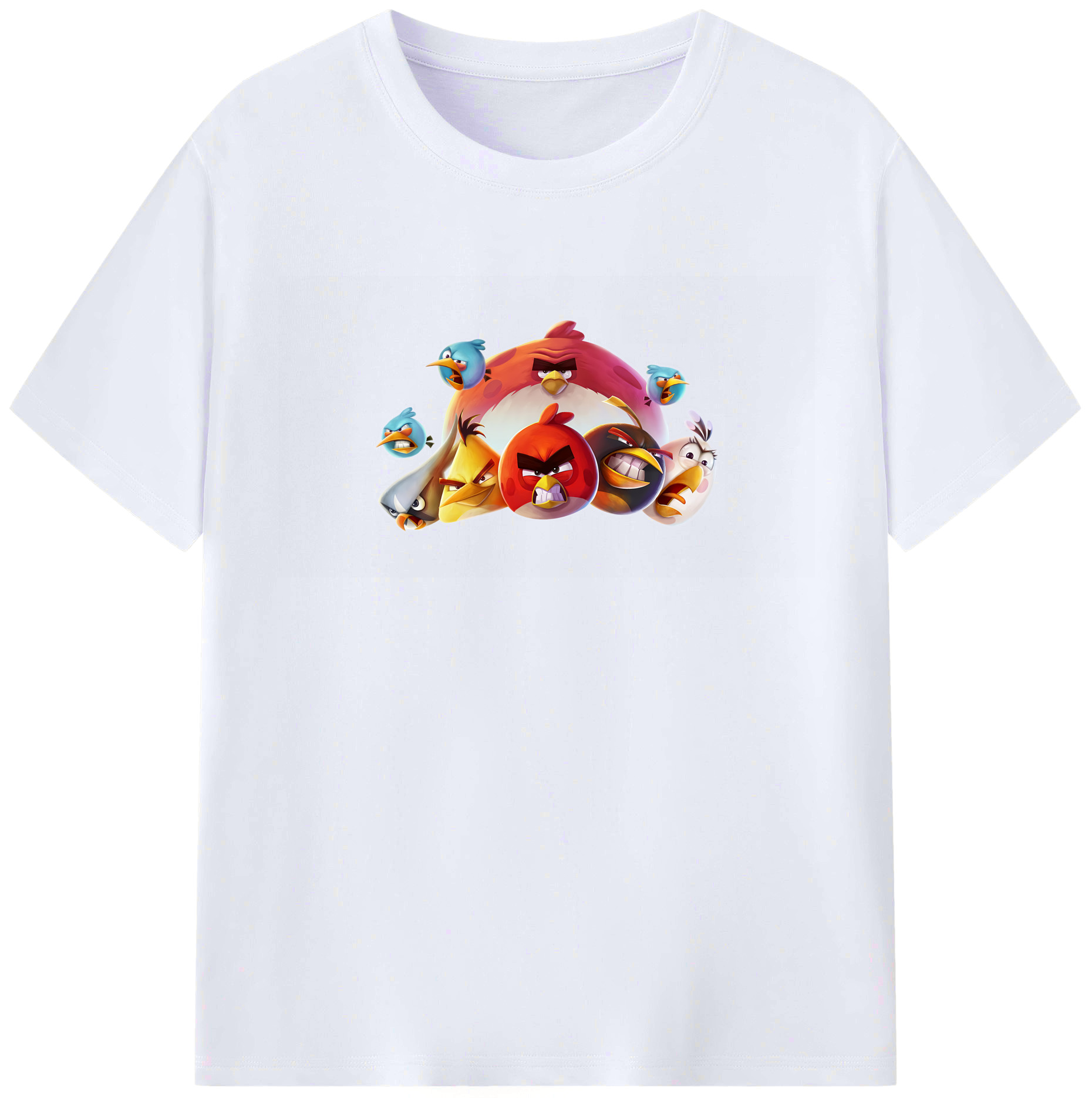 （画像用） Angry Birds アングリーバード レディースカジュアルプリントTシャツ（綿100％）