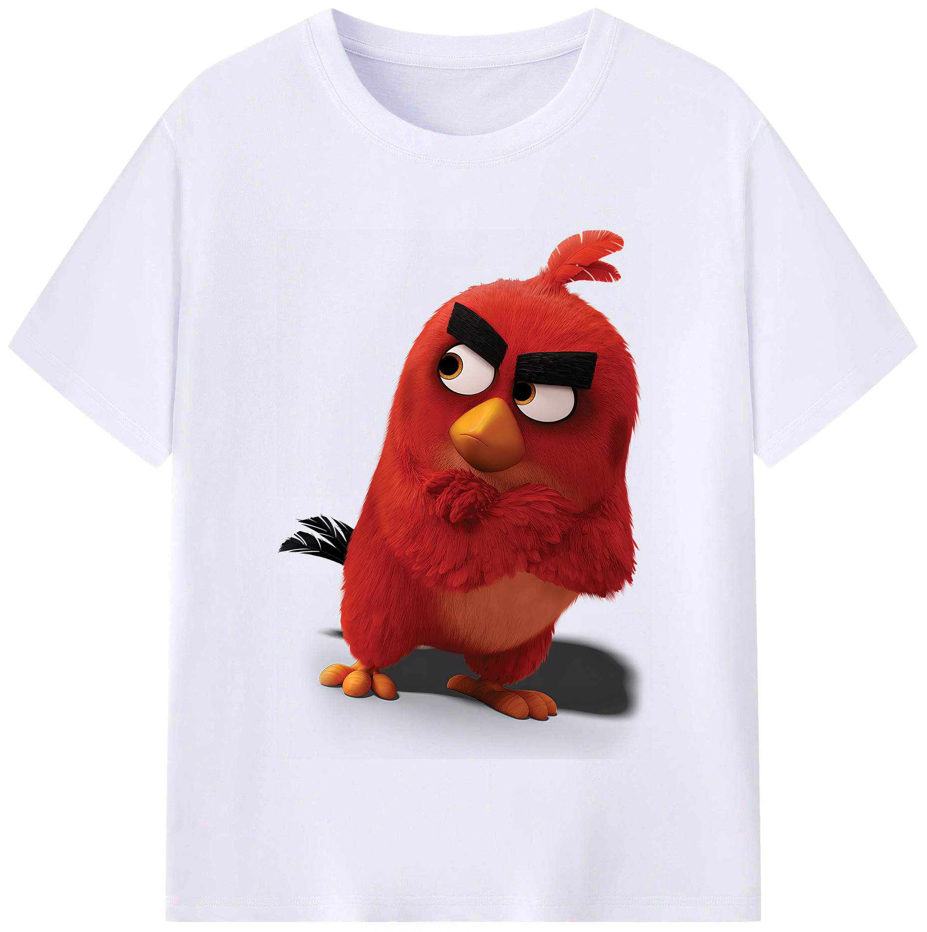 （画像用） Angry Birds アングリーバード レディースカジュアルプリントTシャツ（綿100％）