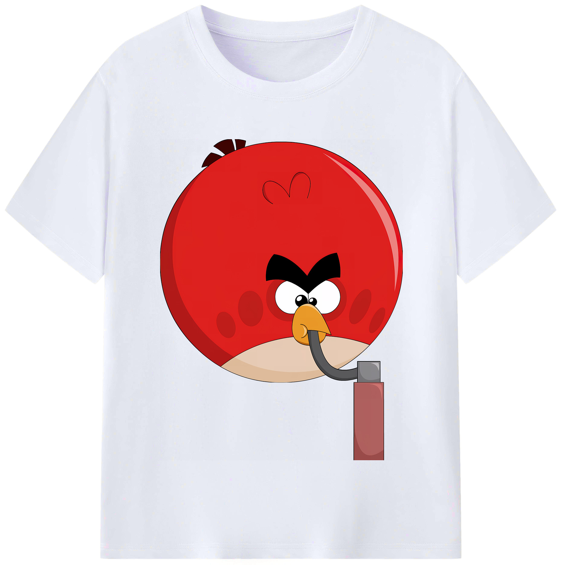 （画像用） Angry Birds アングリーバード レディースカジュアルプリントTシャツ（綿100％）