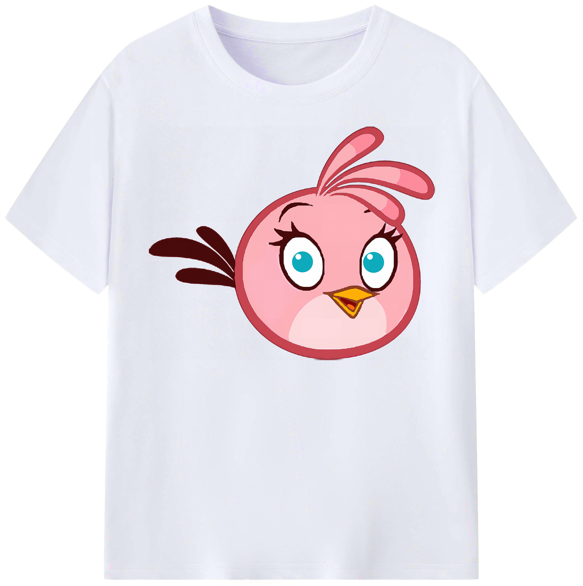 （画像用） Angry Birds アングリーバード レディースカジュアルプリントTシャツ（綿100％）