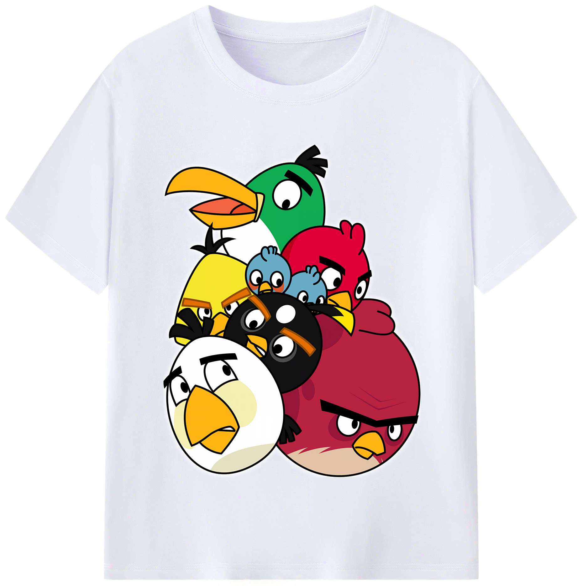 （画像用） Angry Birds アングリーバード レディースカジュアルプリントTシャツ（綿100％）