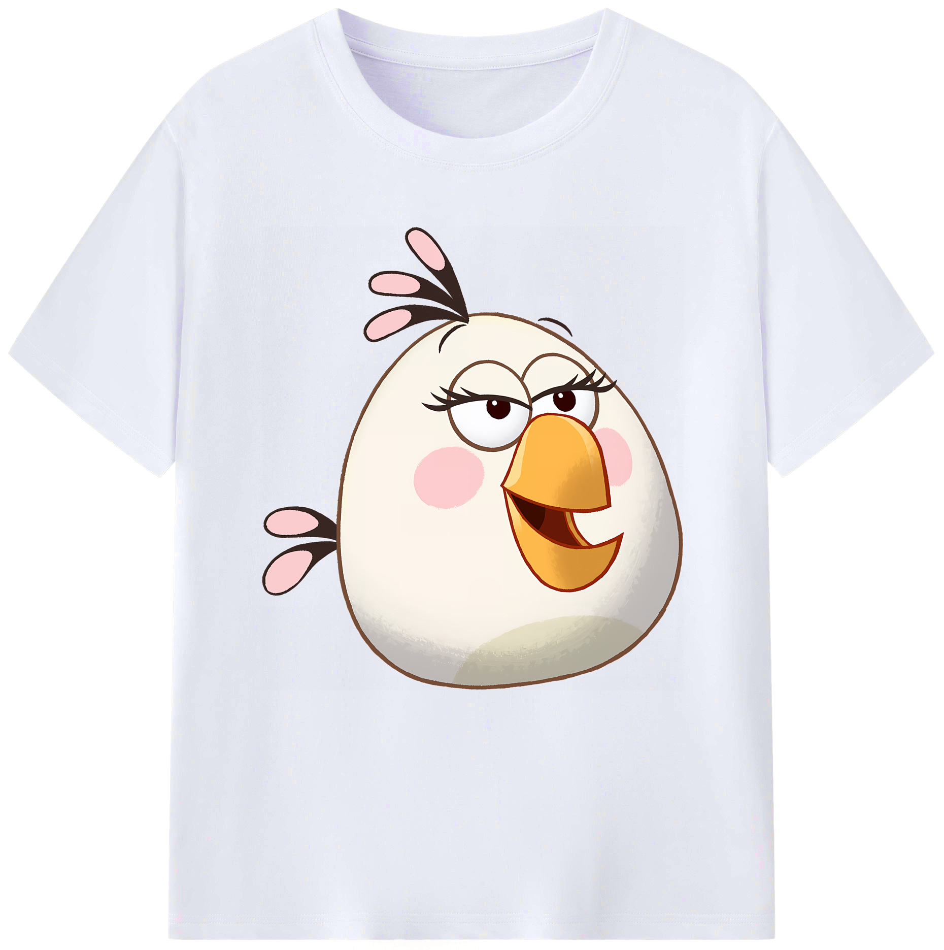 （画像用） Angry Birds アングリーバード レディースカジュアルプリントTシャツ（綿100％）