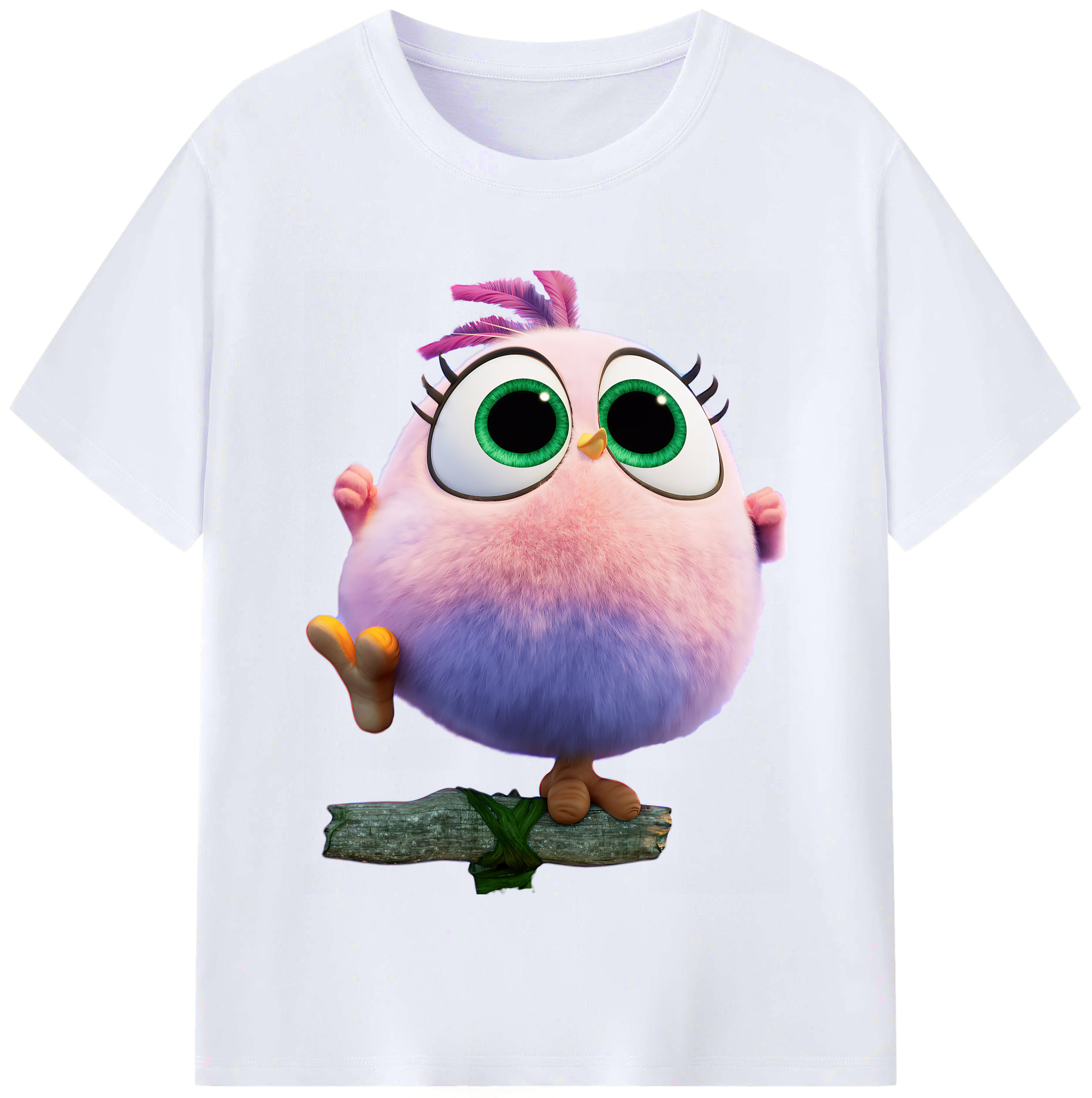 （画像用） Angry Birds アングリーバード レディースカジュアルプリントTシャツ（綿100％）
