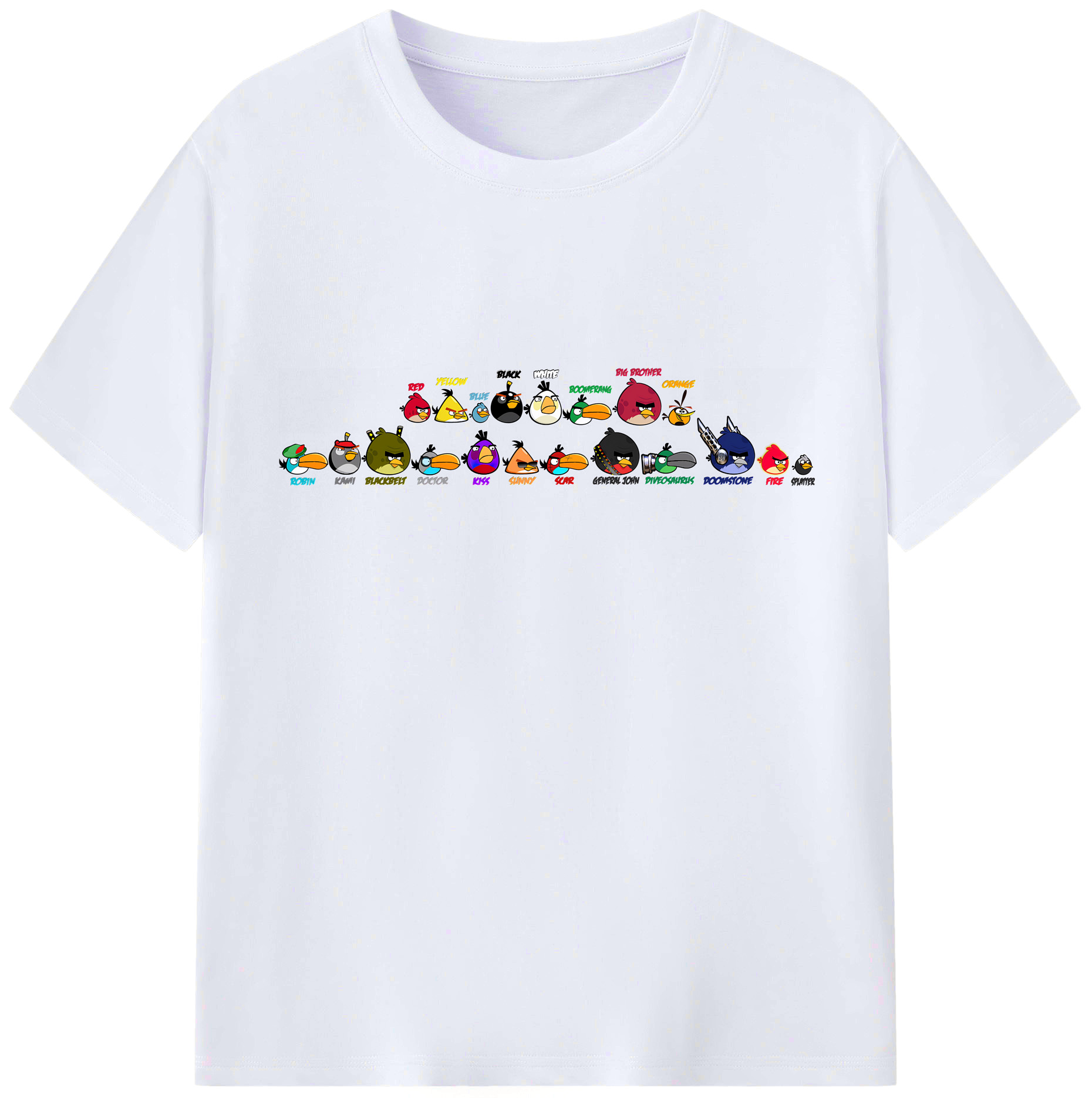 （画像用） Angry Birds アングリーバード レディースカジュアルプリントTシャツ（綿100％）