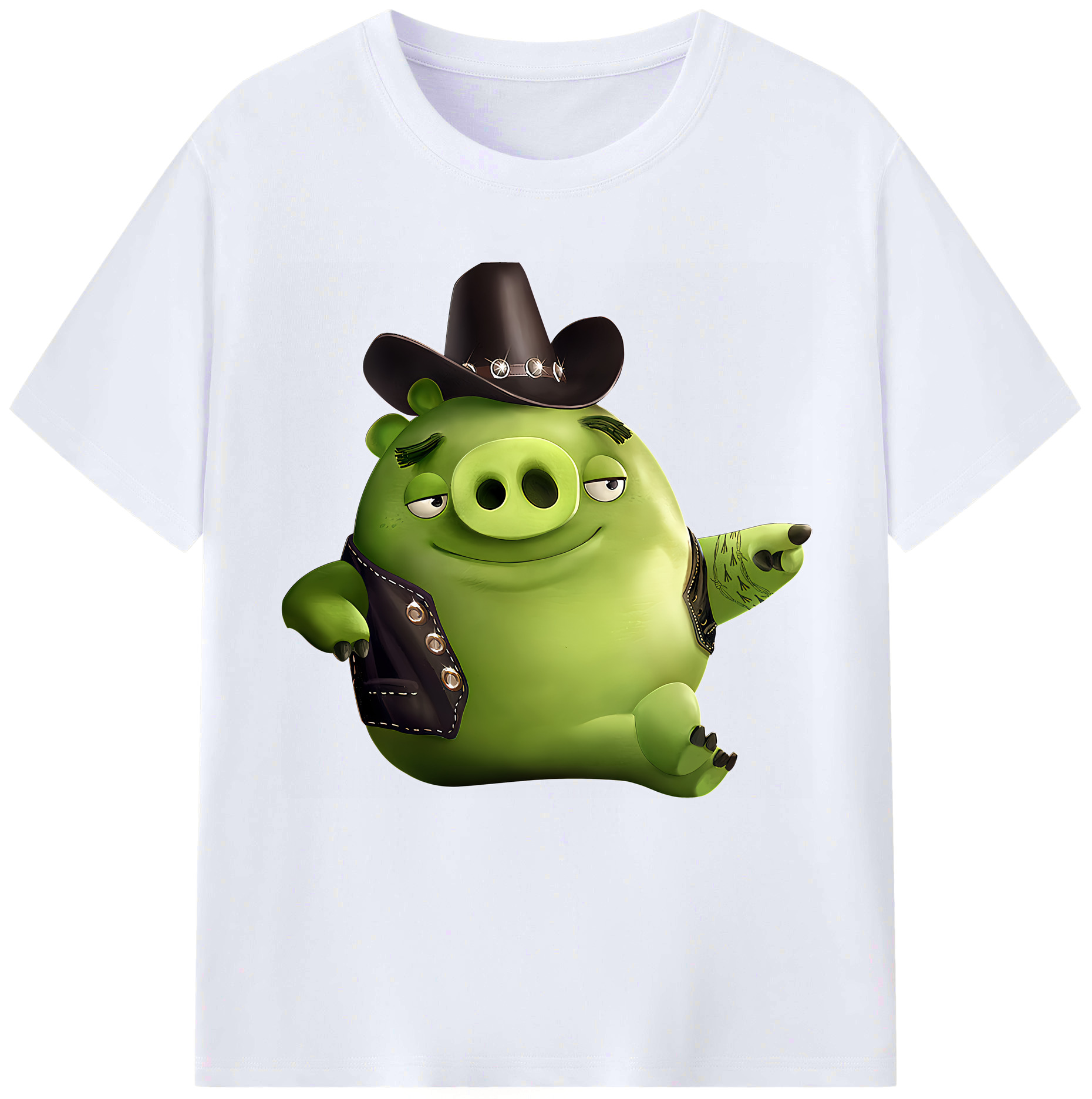 （画像用） Angry Birds アングリーバード レディースカジュアルプリントTシャツ（綿100％）
